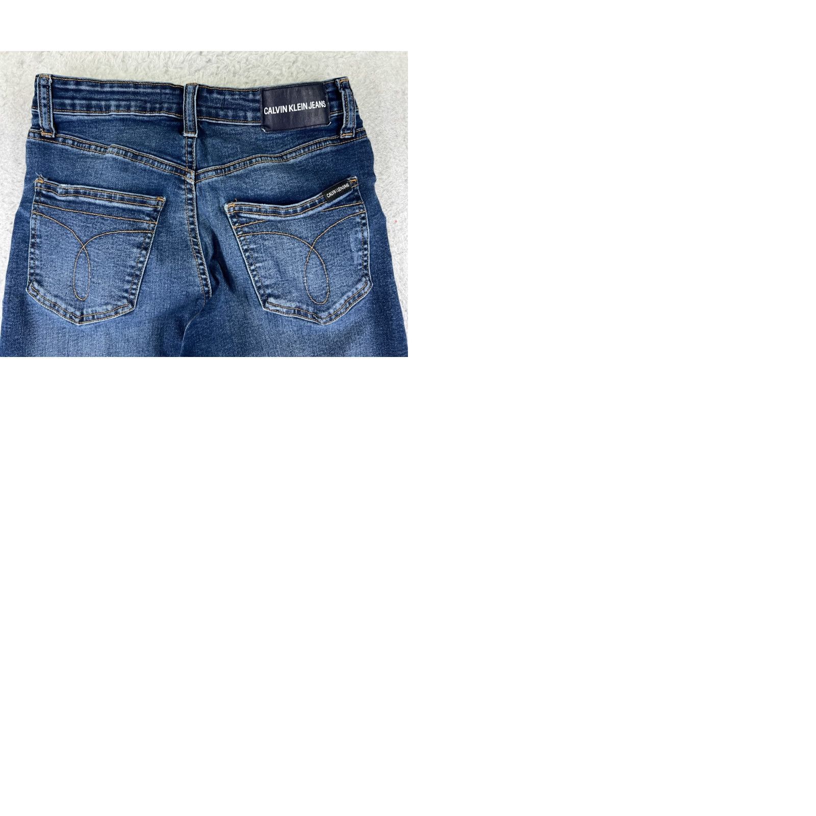 Calvin Klein Calvin Klein Jeans Women Blue Denim Straight Leg 26x30 Distressed 5-Pocket Regular Waist Cotton Blend Jeans Size 26" / US 2 / IT 38 - 10 Thumbnail