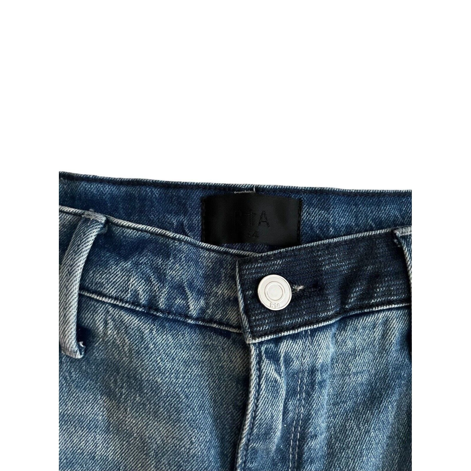 Rta RtA Mens Denis Faded Flared Skinny Jeans Blue Size 34/32 Size US 34 / EU 50 - 3 Thumbnail