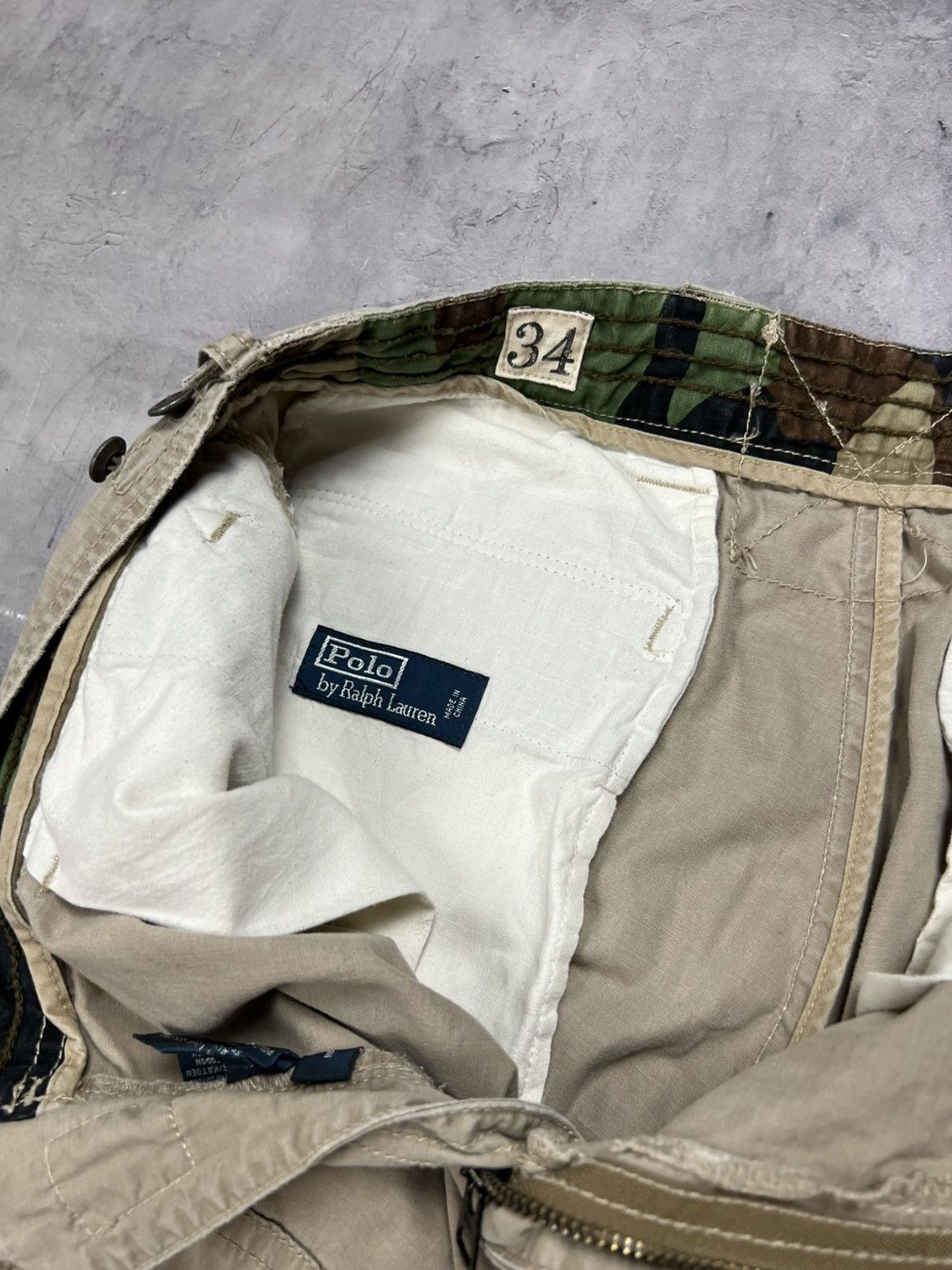Polo Ralph Lauren × Vintage Polo Ralph Lauren Cargo Pants Mens 34x32 Beige RLPC Size US 34 / EU 50 - 13 Thumbnail