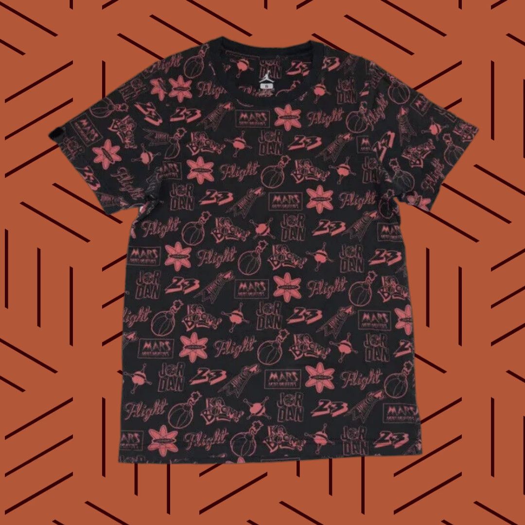 Nike Nike Air Jordan Shirt Adult S Black Red All Over Print Graphic Tee Michael Jordan Chicago Bulls NBA Logo Mens Size US S / EU 44-46 / 1 - 1 Thumbnail