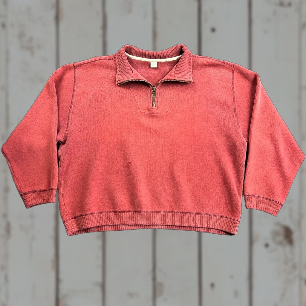 Tommy Bahama VINTAGE Tommy Bahama Sweatshirt 1/4 Zip Pullover XS Women Red Beach Casual Shirt Knit Size XS / US 0-2 / IT 36-38 - 1 Thumbnail