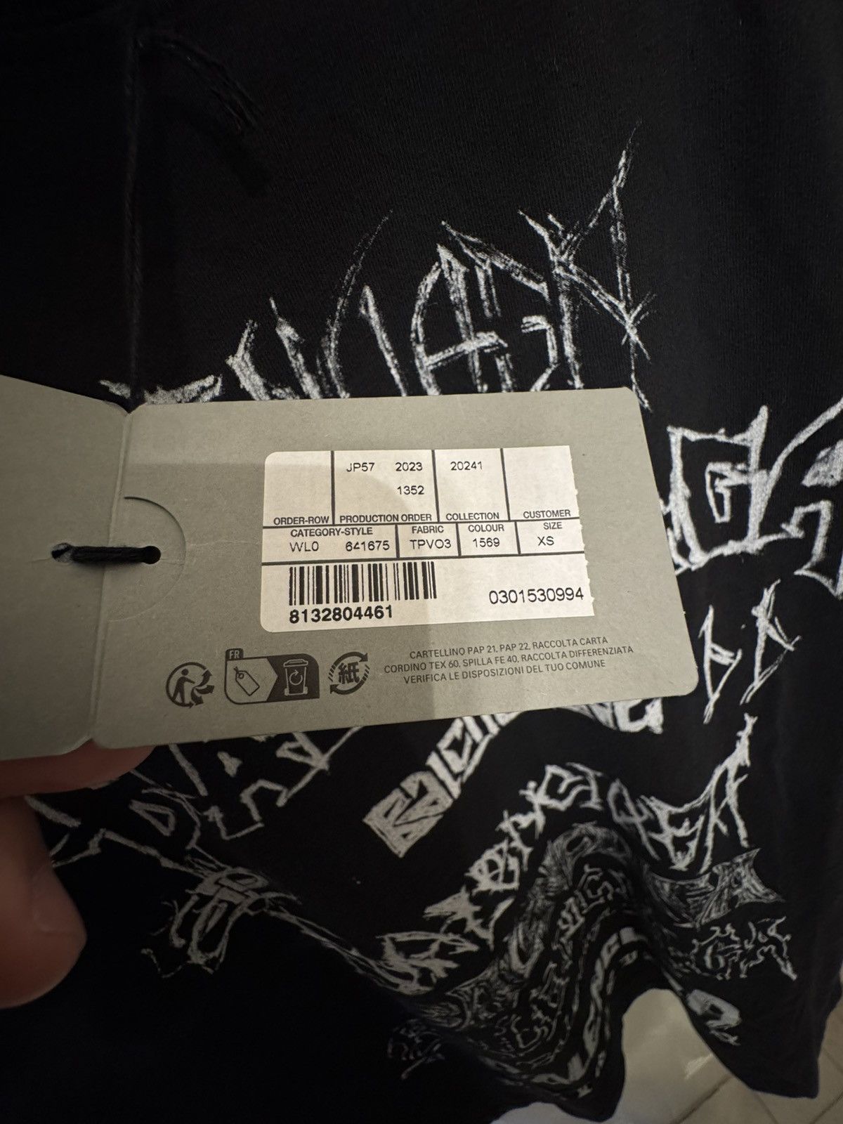 Balenciaga Balenciaga Metal Logo T-Shirt (Black) Size US XS / EU 42 / 0 - 8 Thumbnail
