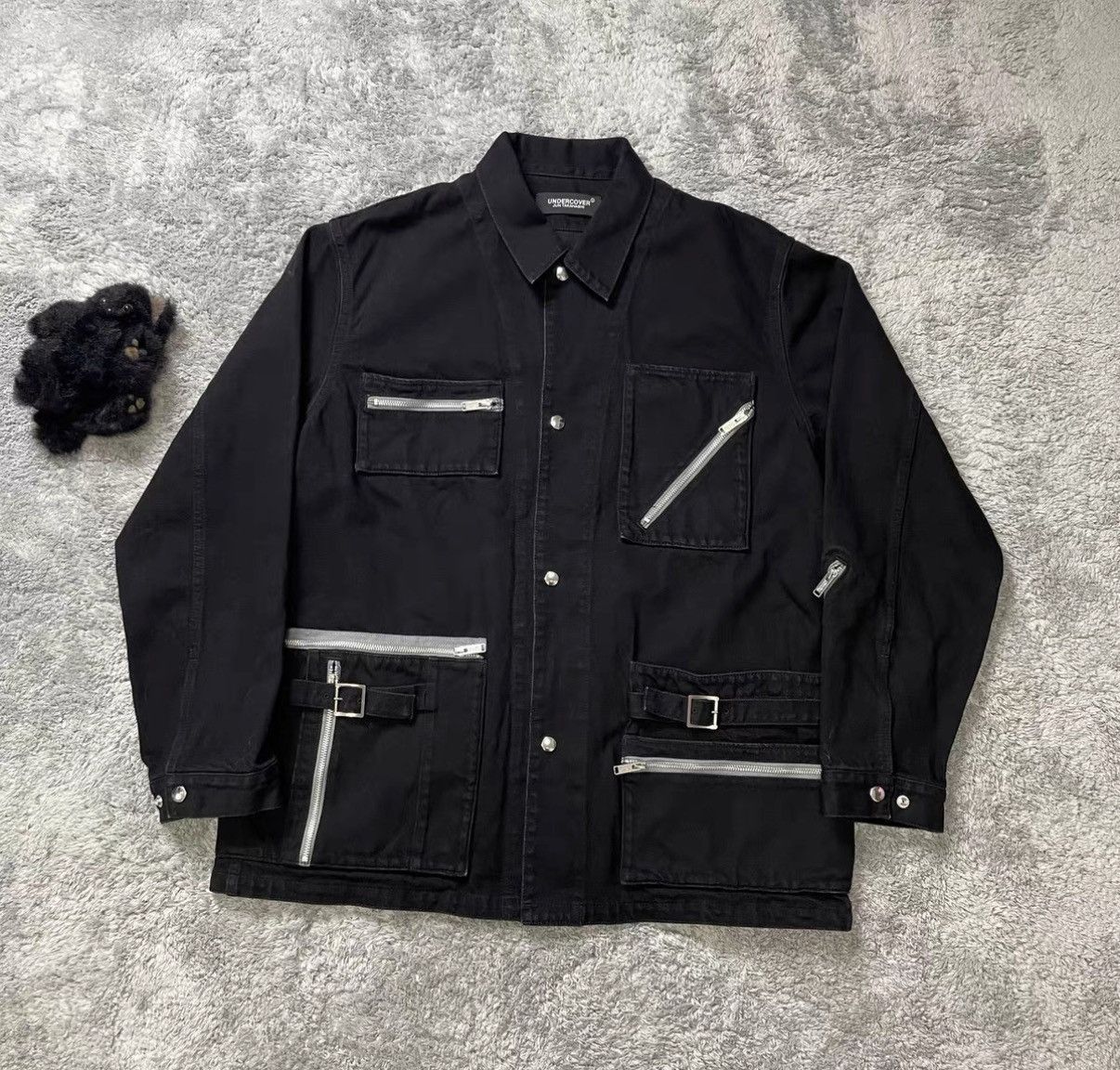 Undercover Black Utility Jacket with Pockets and Zippers Size US L / EU 52-54 / 3 - 1 Thumbnail