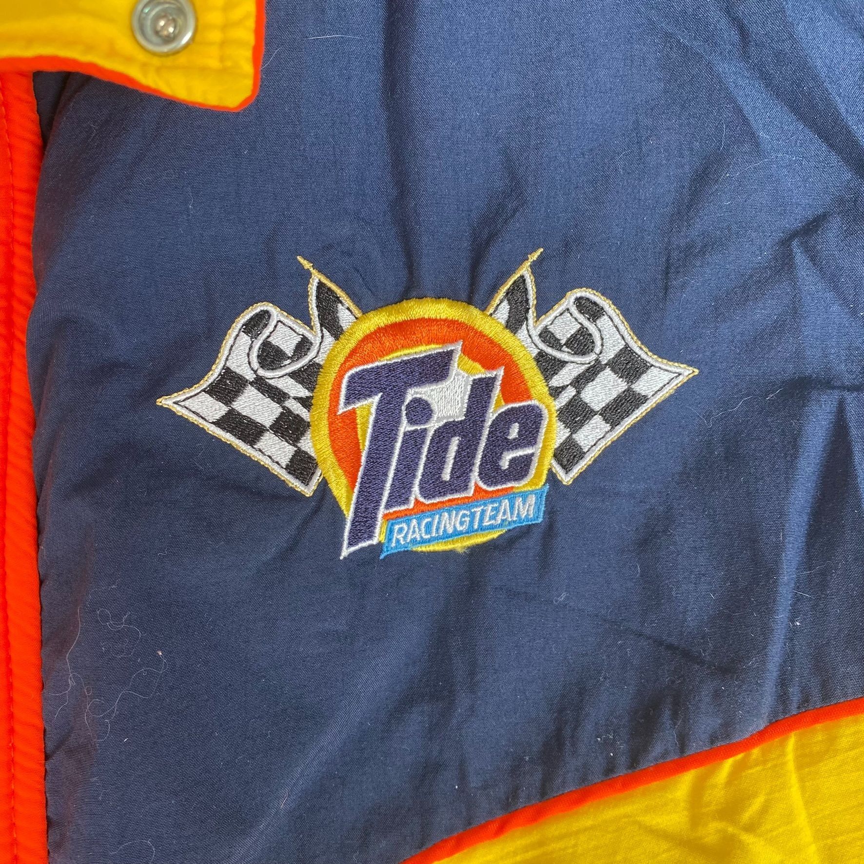 NASCAR Vintage 90s NASCAR Tide Racing Bomber Puffer Jacket Quilted Size US XL / EU 56 / 4 - 2 Thumbnail