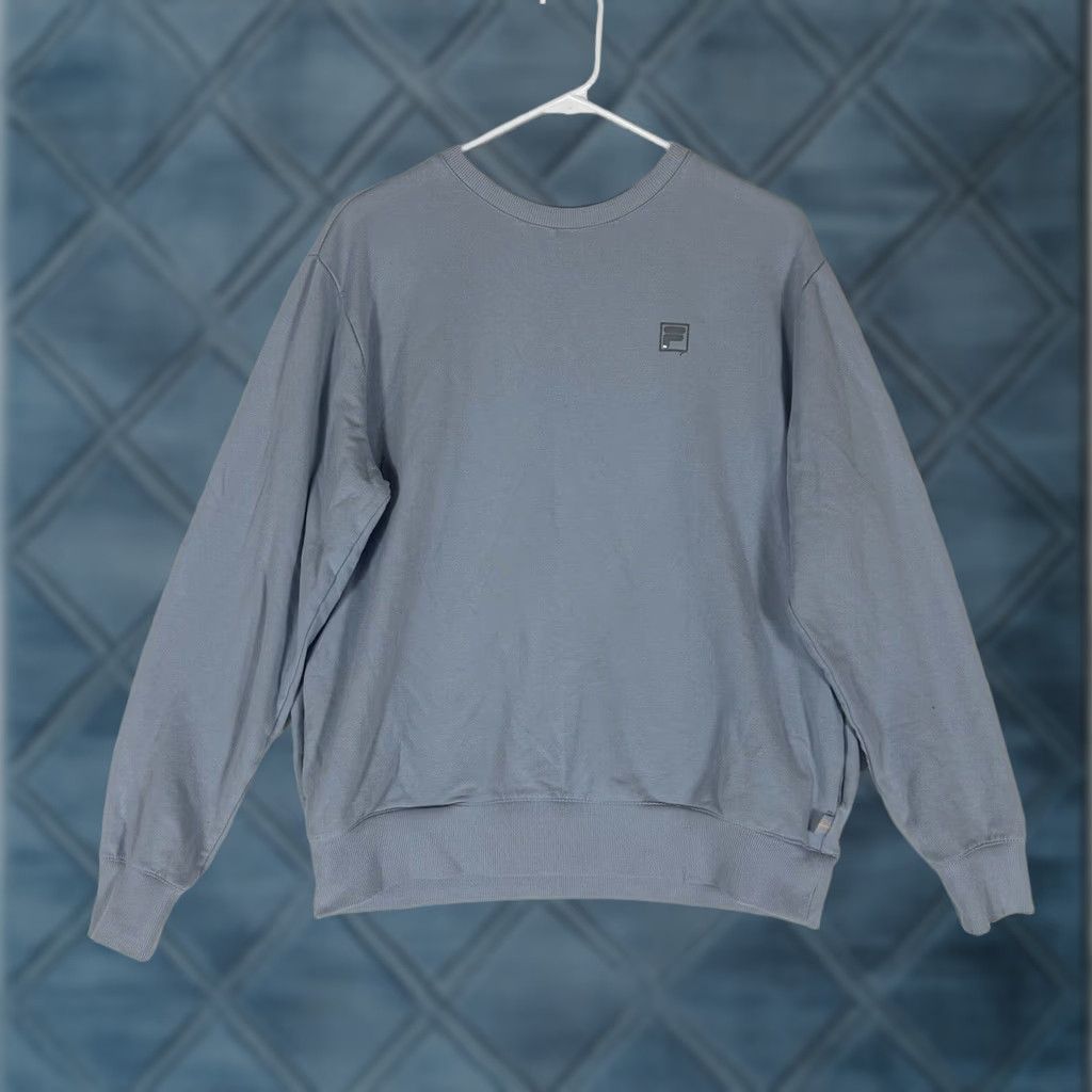 Fila FILA Mens Classic Sweatshirt Size L Blue Long Sleeve Pullover Pockets Casual Size US L / EU 52-54 / 3 - 1 Thumbnail