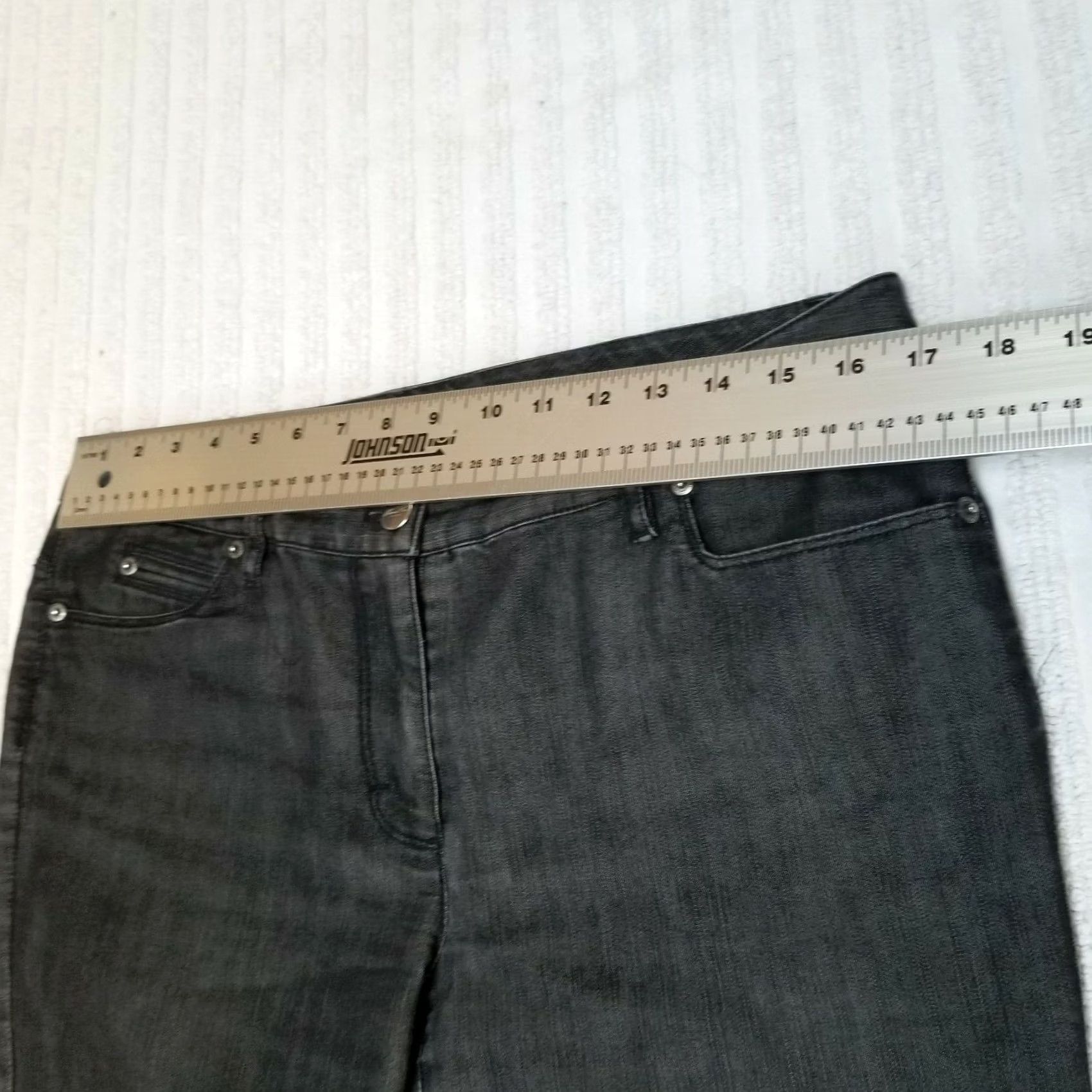 Kenneth Cole KENNETH COLE NEW YORK Womens Straight Jeans Mid-Rise 5-Pockets Denim Size 10 Black Size 32" / US 10 / IT 46 - 4 Thumbnail