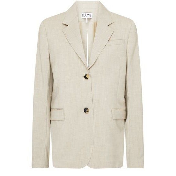 Loewe LOEWE Tailored Beige Brown Wool Jacket New & Authentic (Wome Size S / US 4 / IT 40 - 1 Thumbnail