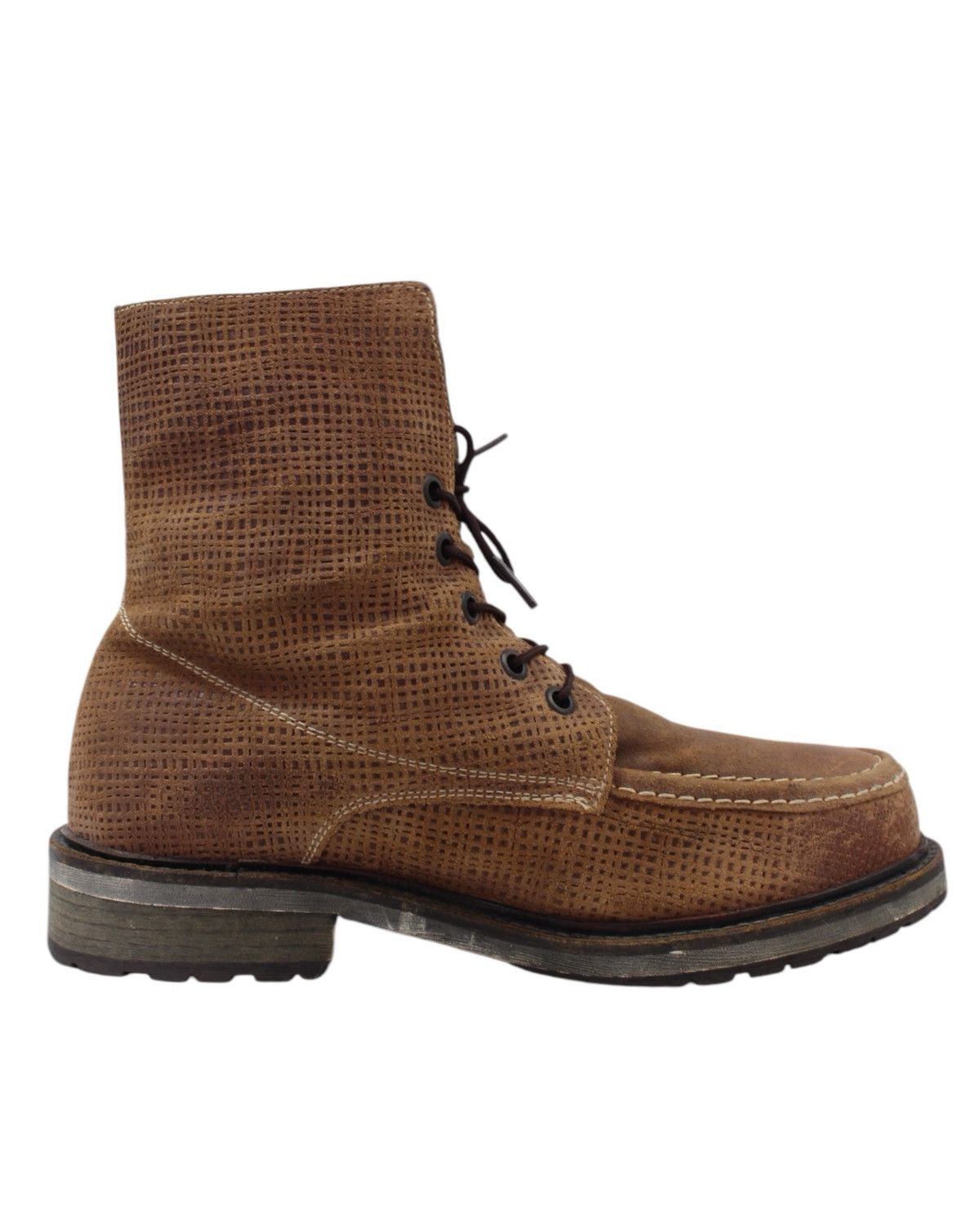 Leather × Vintage 2000S BUFFOLO SUEDE WORK BOOTS Size US 7.5 / EU 40-41 - 3 Thumbnail