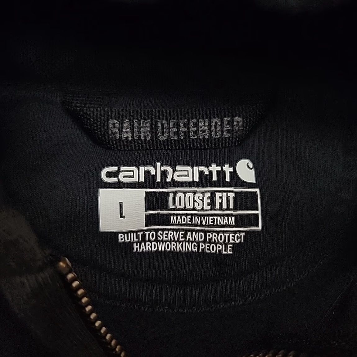 Carhartt VINTAGE Carhartt Hoodie Mens Large Black Rain Defender Loose Fit Heavyweight Sweatshirt Size US L / EU 52-54 / 3 - 5 Thumbnail