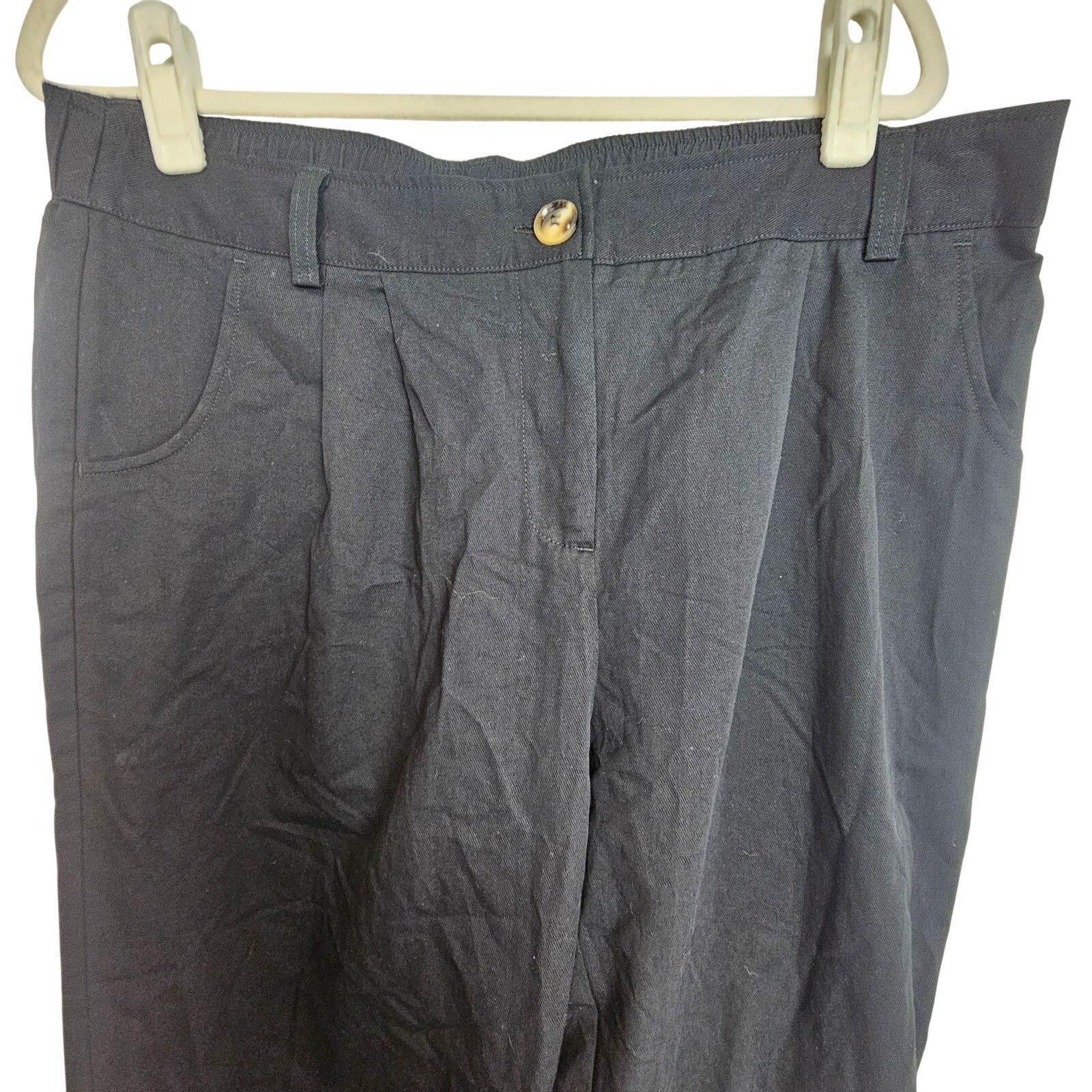 Halfman Holara Womens High Rise Pleated Jogger Pants XL Crop Trouser Size 34" / US 12 / IT 48 - 2 Thumbnail