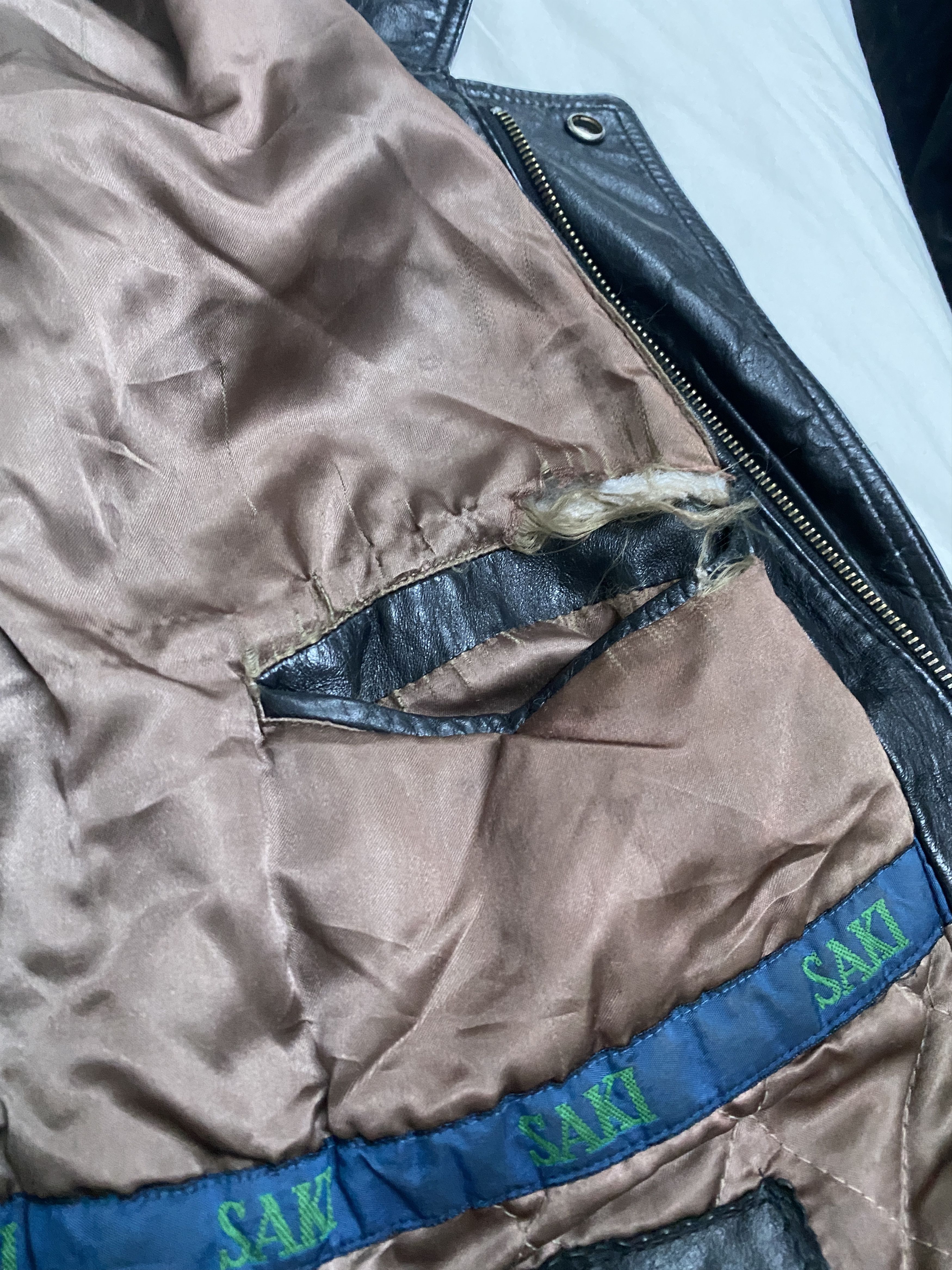 Genuine Leather Saki leather jacket vintage avant garde alternative opium Size US L / EU 52-54 / 3 - 10 Thumbnail