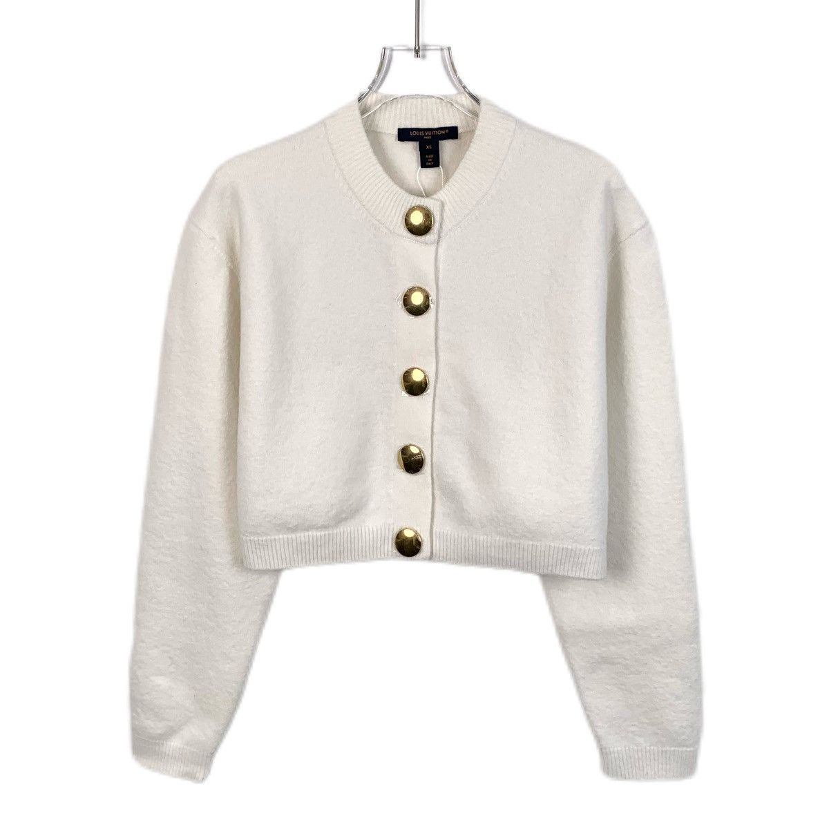 Louis Vuitton Louis Vuitton 2023 White Merino Wool Knitted Cardigan K26WX Size XS / US 0-2 / IT 36-38 - 1 Thumbnail