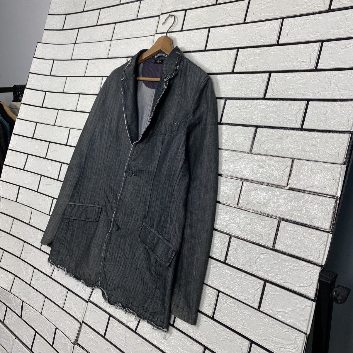 Japanese Brand 📌Vintage Hickory Chore Striped Jacket Otarie Issey Miyake Size US L / EU 52-54 / 3 - 3 Thumbnail