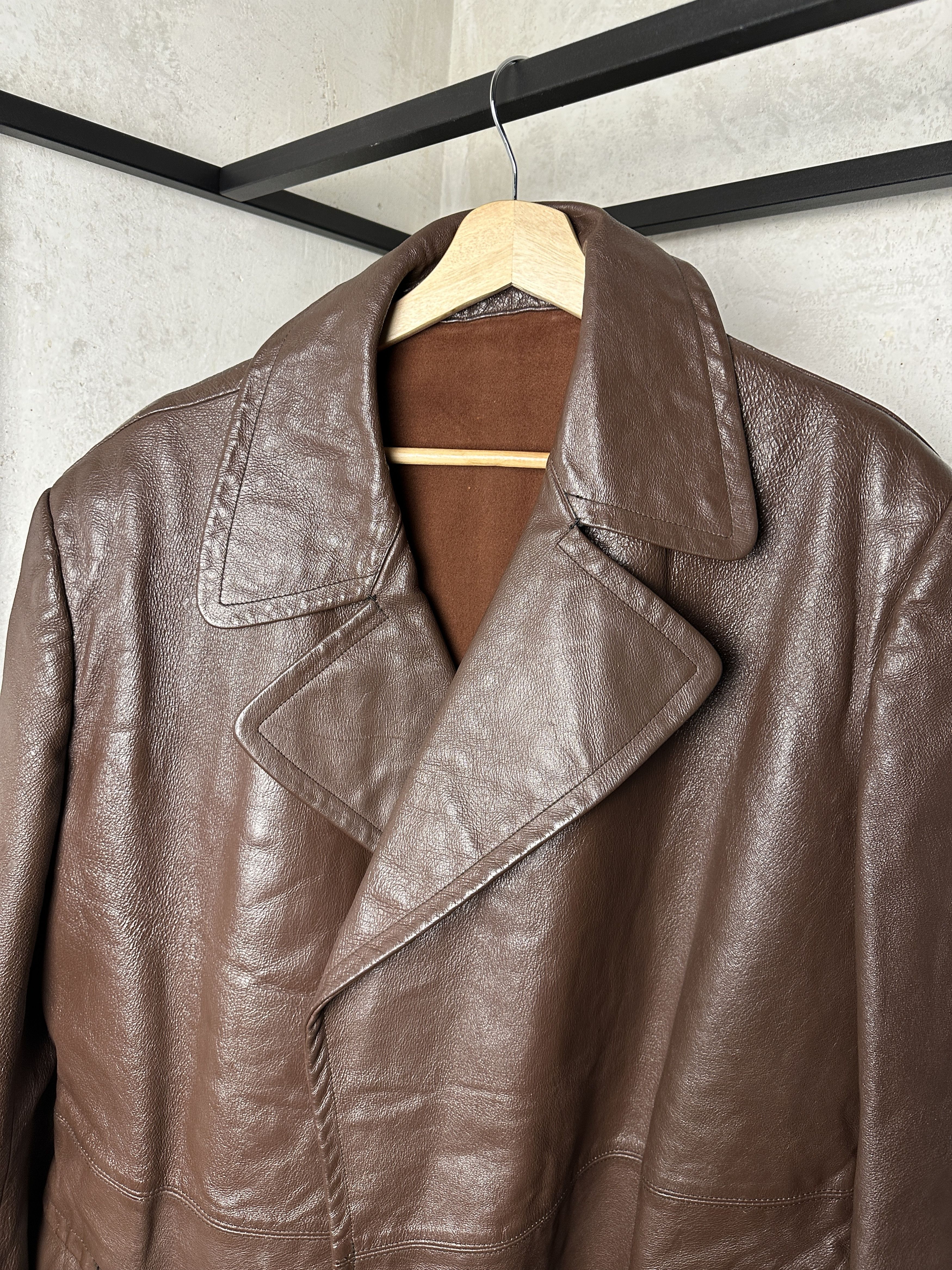 Genuine Leather Vintage Horse Leather Brown Coat Size US L / EU 52-54 / 3 - 5 Thumbnail