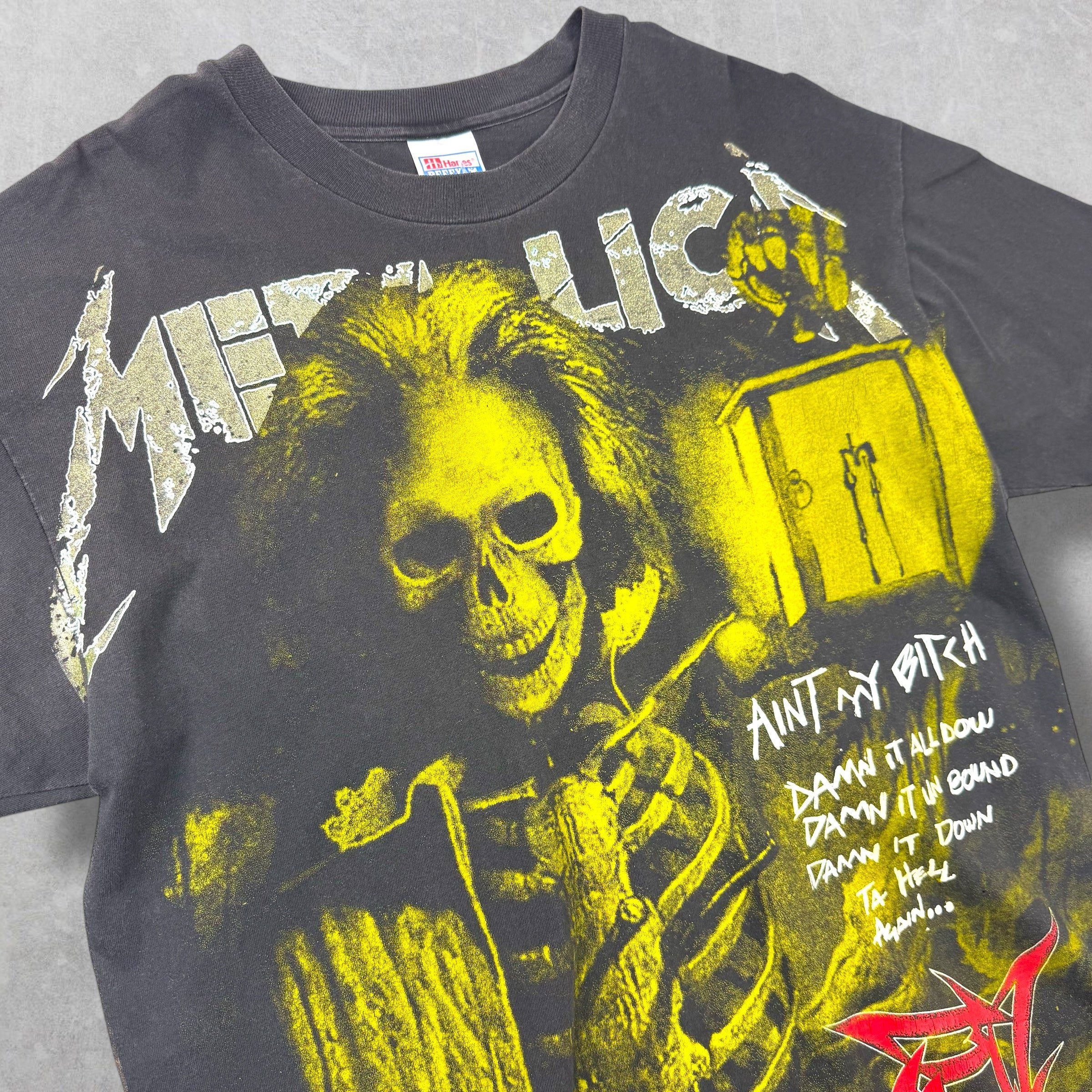 Vintage Vintage 90's Metallica Master of Lyrics Mexican Bootleg XL Size US XL / EU 56 / 4 - 5 Thumbnail