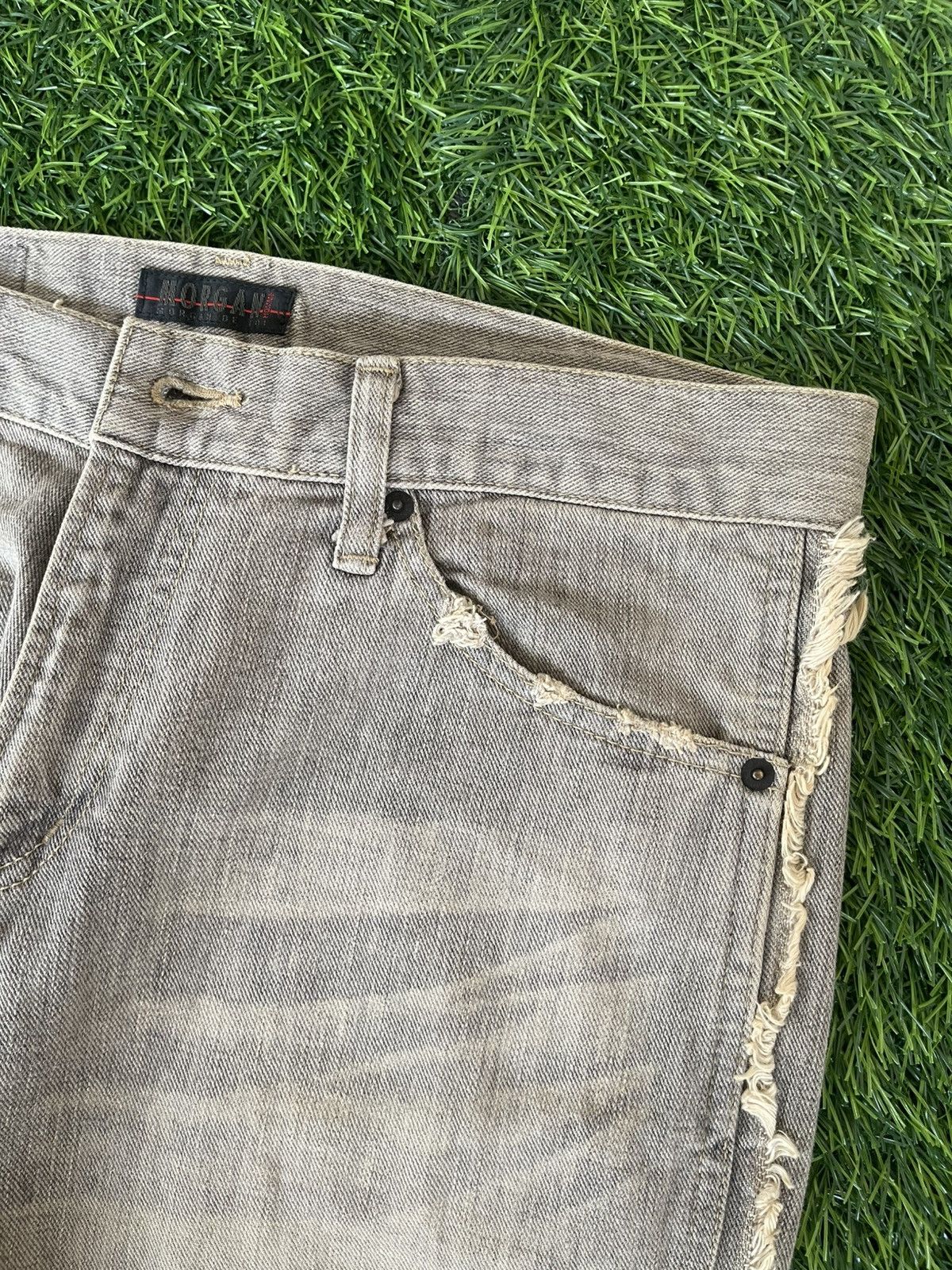 Morgan Homme Vintage’90s🔥MORGAN HOMME🔥Distressed Flared Denim Washed Size US 33 - 12 Thumbnail