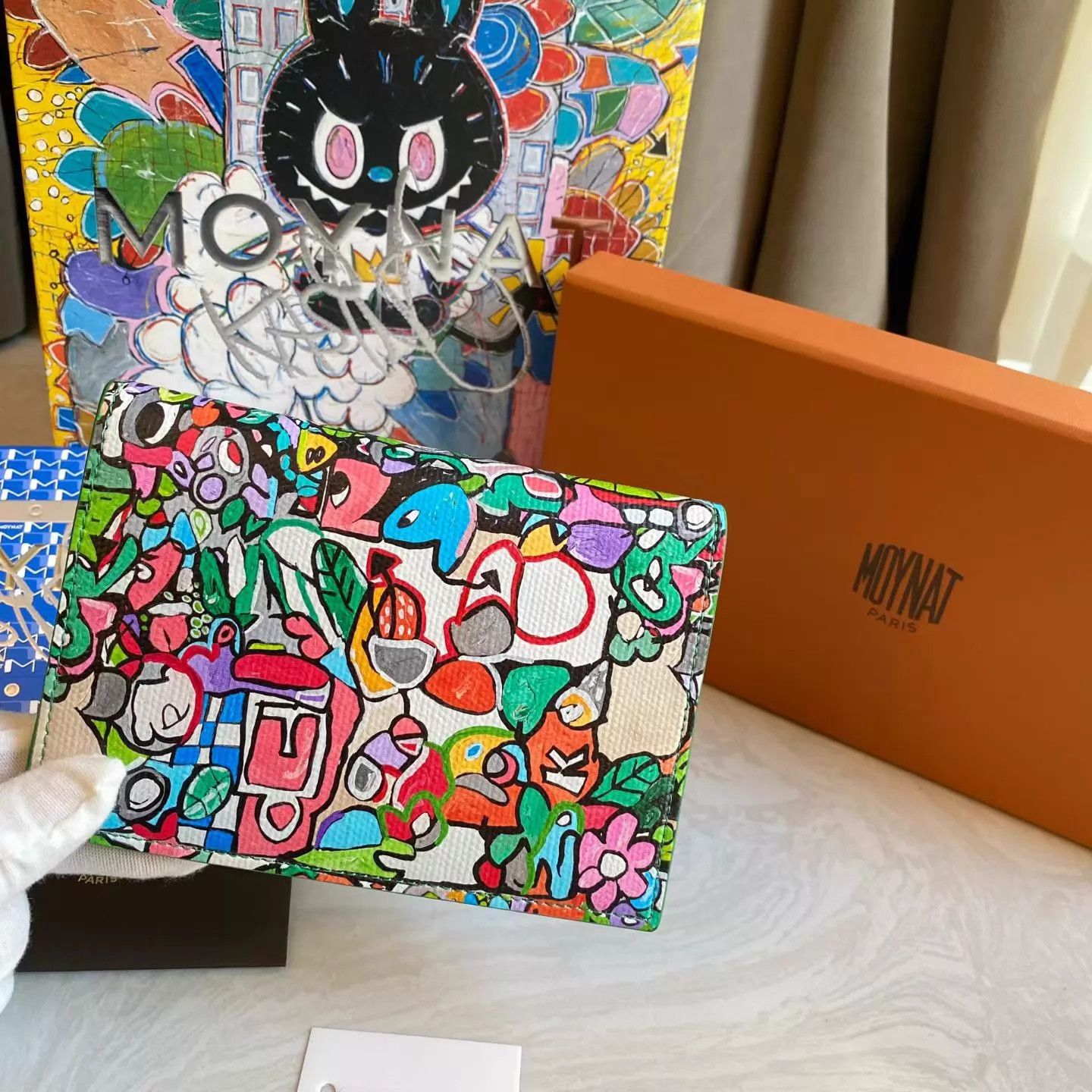 Moynat MOYNAT x Monet LE Passport Wallet Labubu Cartoon Box & Bag Size ONE SIZE - 7 Thumbnail