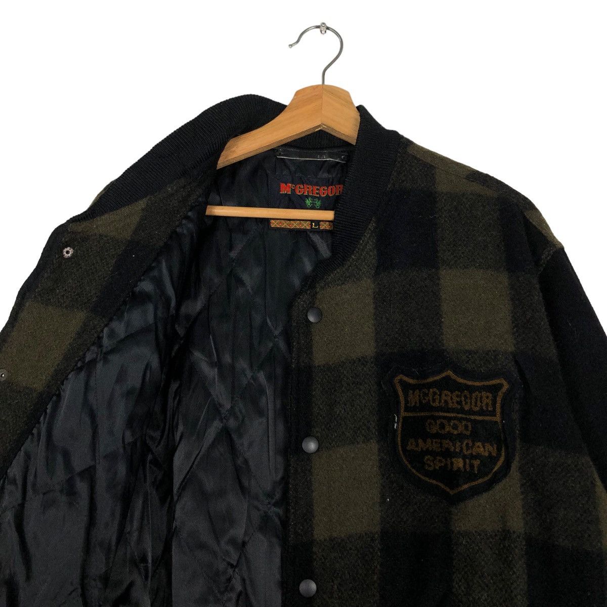 Japanese Brand 🔥Vtg Wool Herringbone Bomber Jacket Mc Gregor USA Size US L / EU 52-54 / 3 - 10 Thumbnail