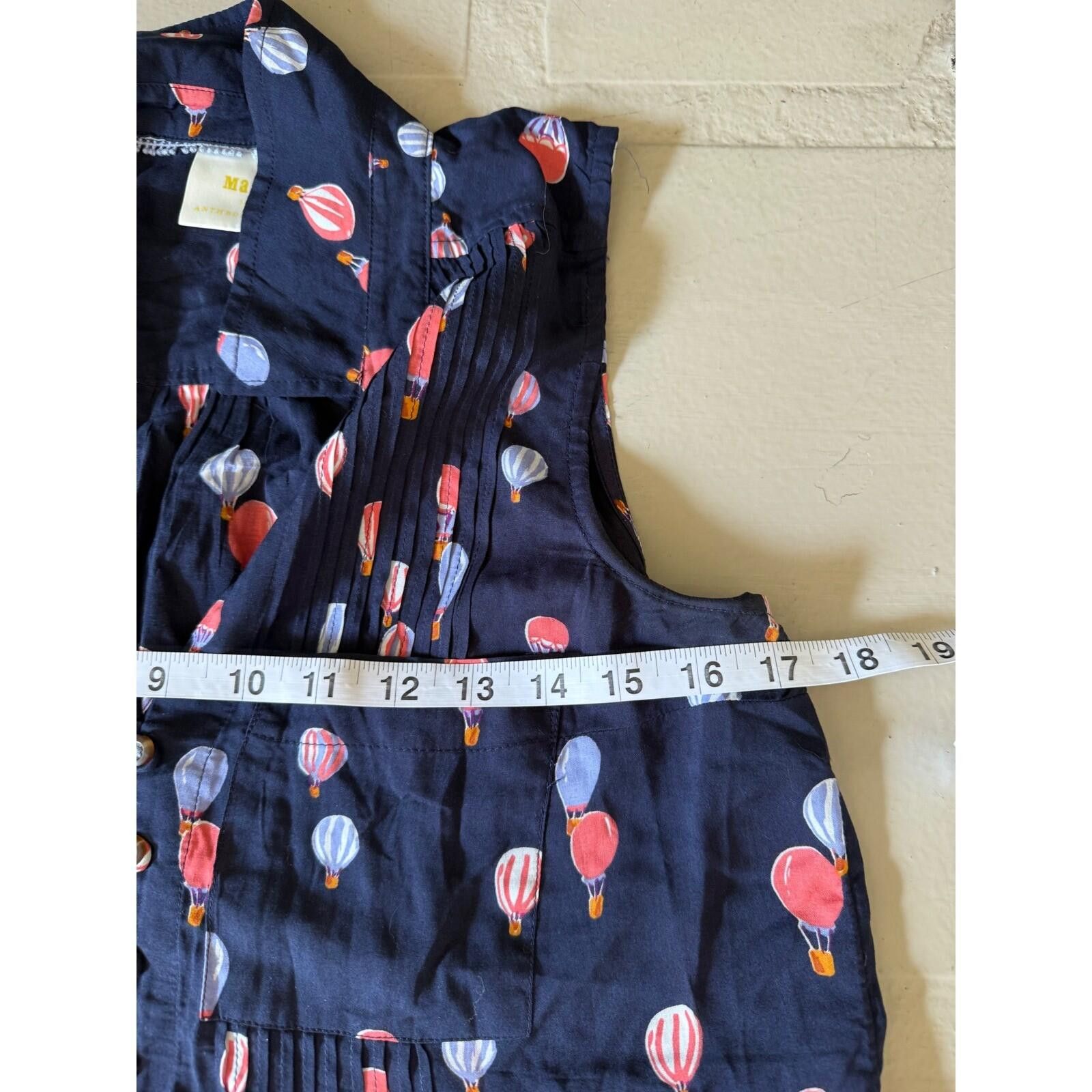 Anthropologie Maeve Anthropologie Balloon Print Sleeveless Blouse Navy XS Size XS / US 0-2 / IT 36-38 - 8 Thumbnail