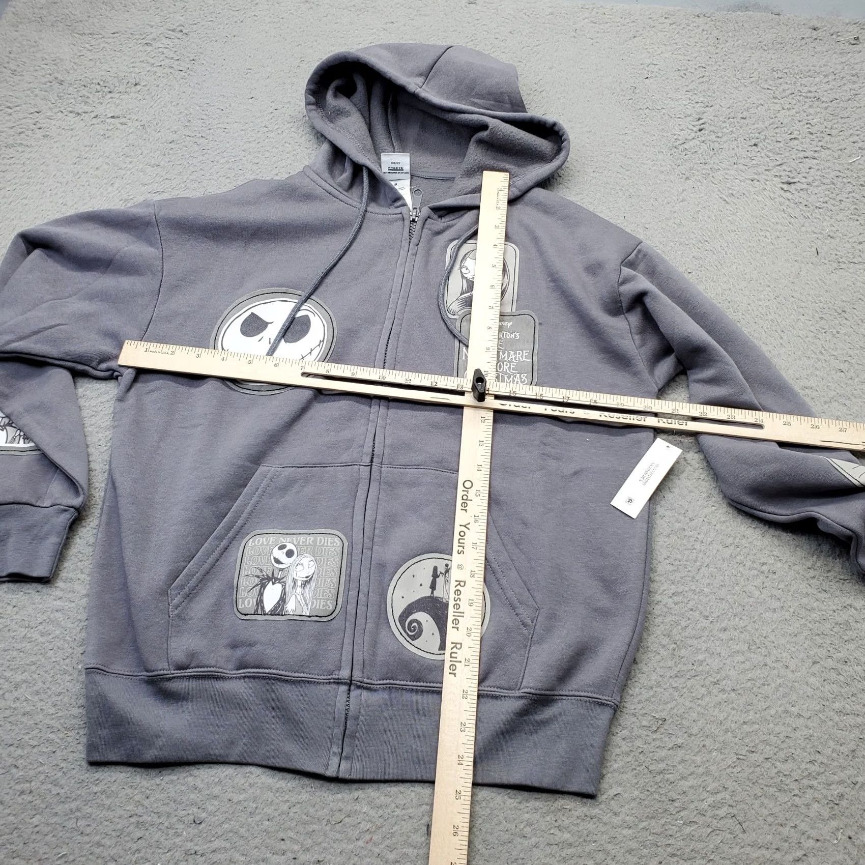 Disney Disney Nightmare Before Christmas Full Zip Hoodie Womens S Gray Size S / US 4 / IT 40 - 7 Thumbnail