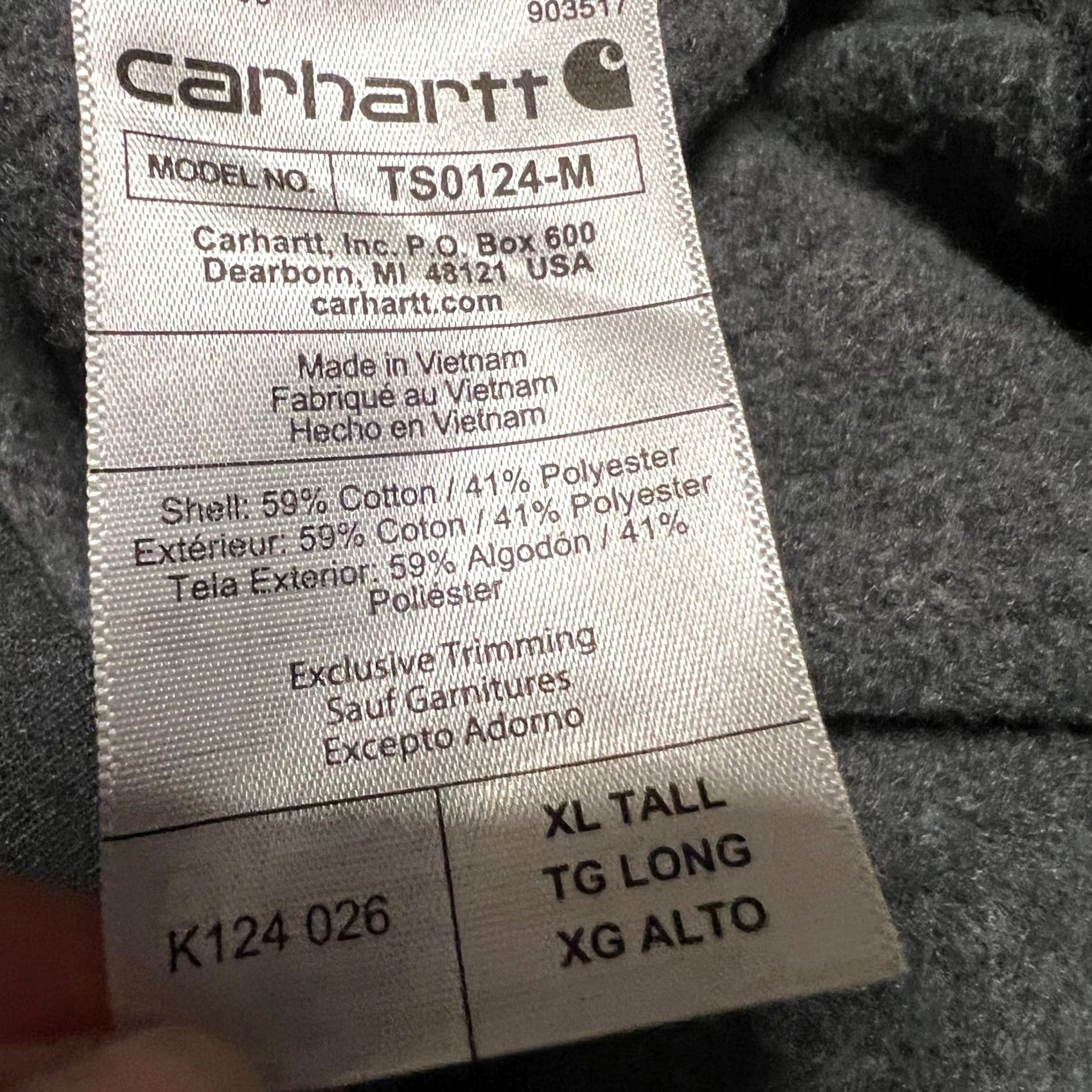 Carhartt Carhartt Sweatshirt Mens XL Tall Loose Gray Welder Graphic Work XLT Big & Tall Mens Pullover Sweatshirt Size US XL / EU 56 / 4 - 8 Thumbnail