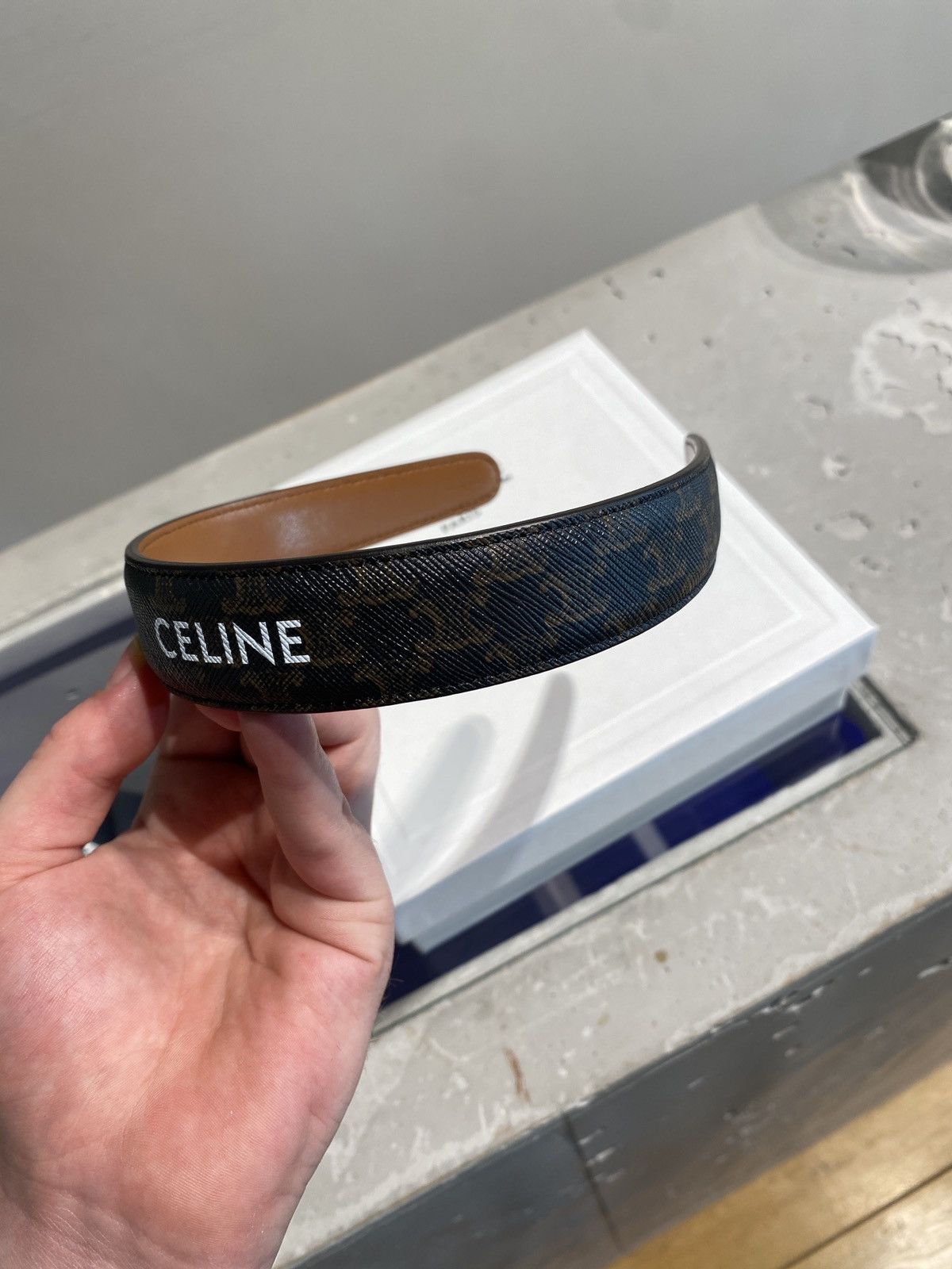 Celine BNWT Celine Logo Triomphe Hairband Size ONE SIZE - 3 Thumbnail