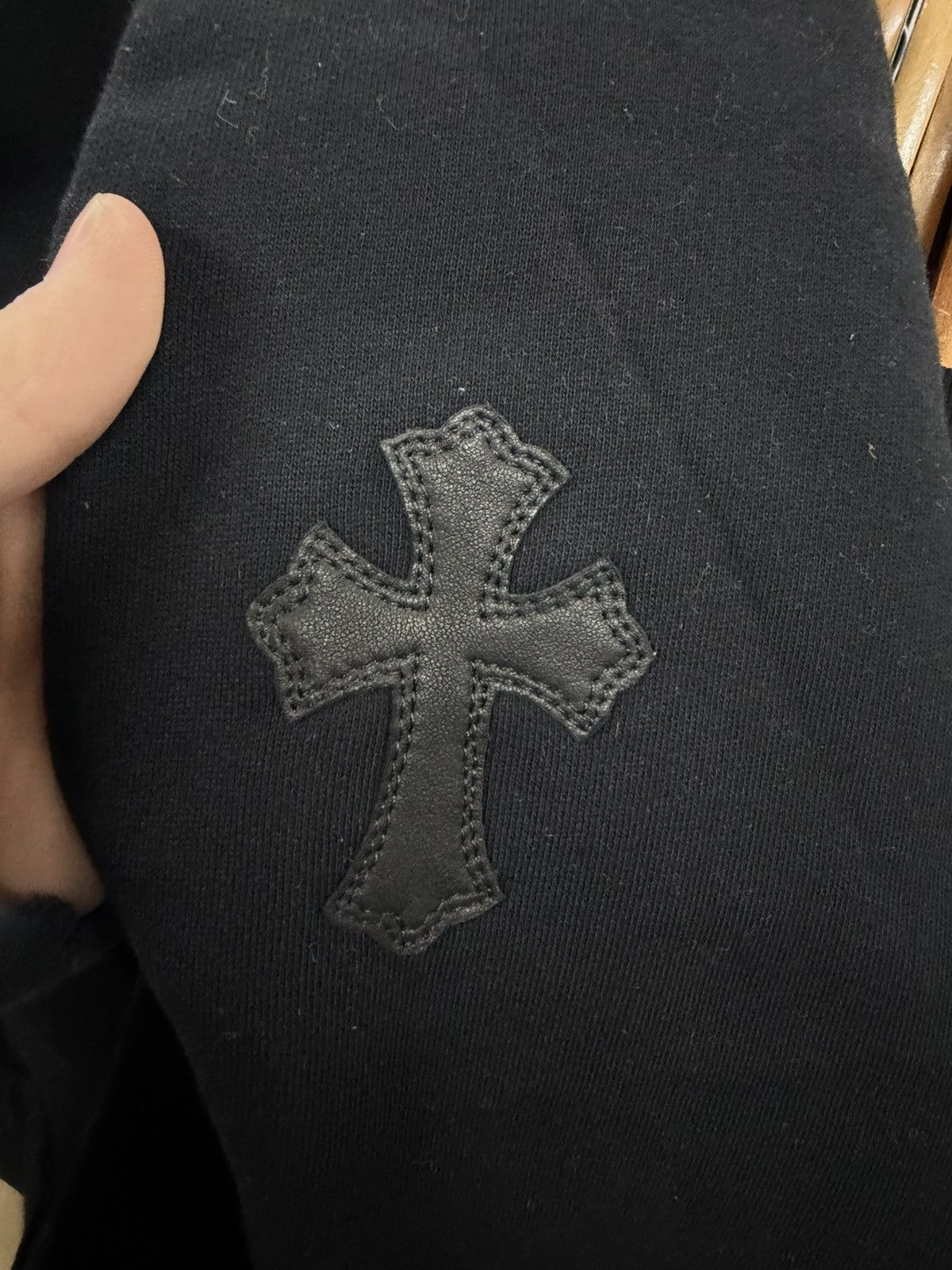 Chrome Hearts Chrome Hearts Black Ponyhair Multi Cross Patch Crewneck Size US L / EU 52-54 / 3 - 4 Thumbnail