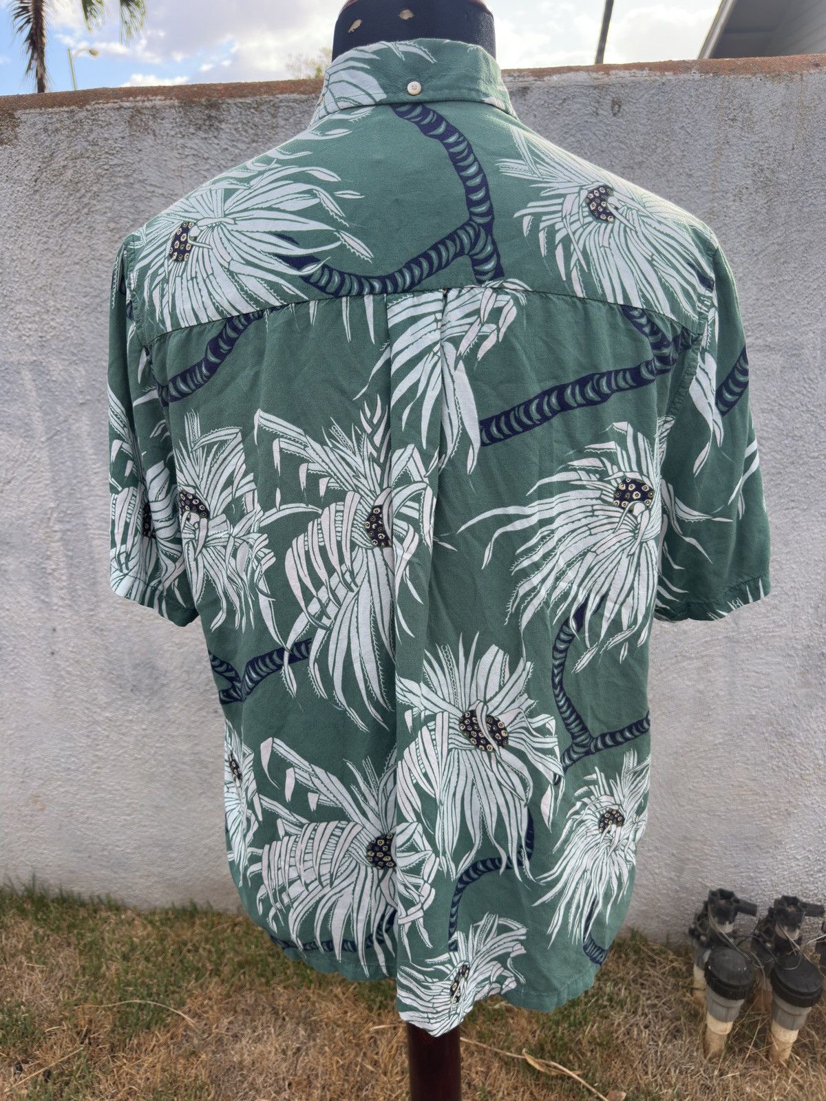 Reyn Spooner Reyn Spooner Hawaiian Polo Men’s S Green Japanese Spun Rayon Size US S / EU 44-46 / 1 - 2 Thumbnail