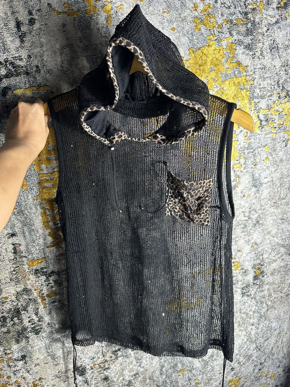 Japanese Brand × Vintage IF SIX WAS NINE LGB STYLE MESH LEOPARD HOODIE WITH POCKET Size US S / EU 44-46 / 1 - 6 Thumbnail