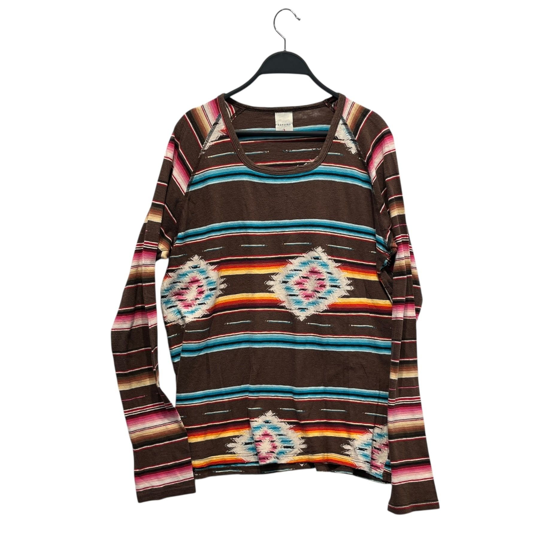 Kapital Mesoamerican Ethnic Raglan Long Sleeve Tee Size US L / EU 52-54 / 3 - 1 Thumbnail