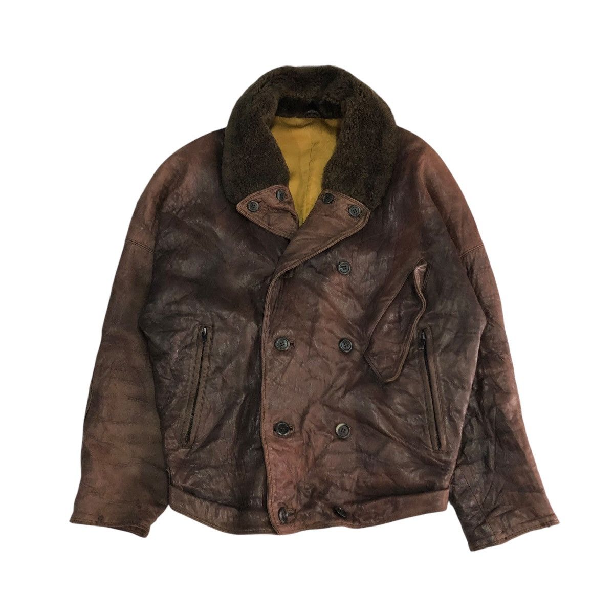 Japanese Brand 🔥VTG BIKER LEATHER JACKET GICOLL FUR COLLAR 14th ADDICTION Size US M / EU 48-50 / 2 - 1 Thumbnail