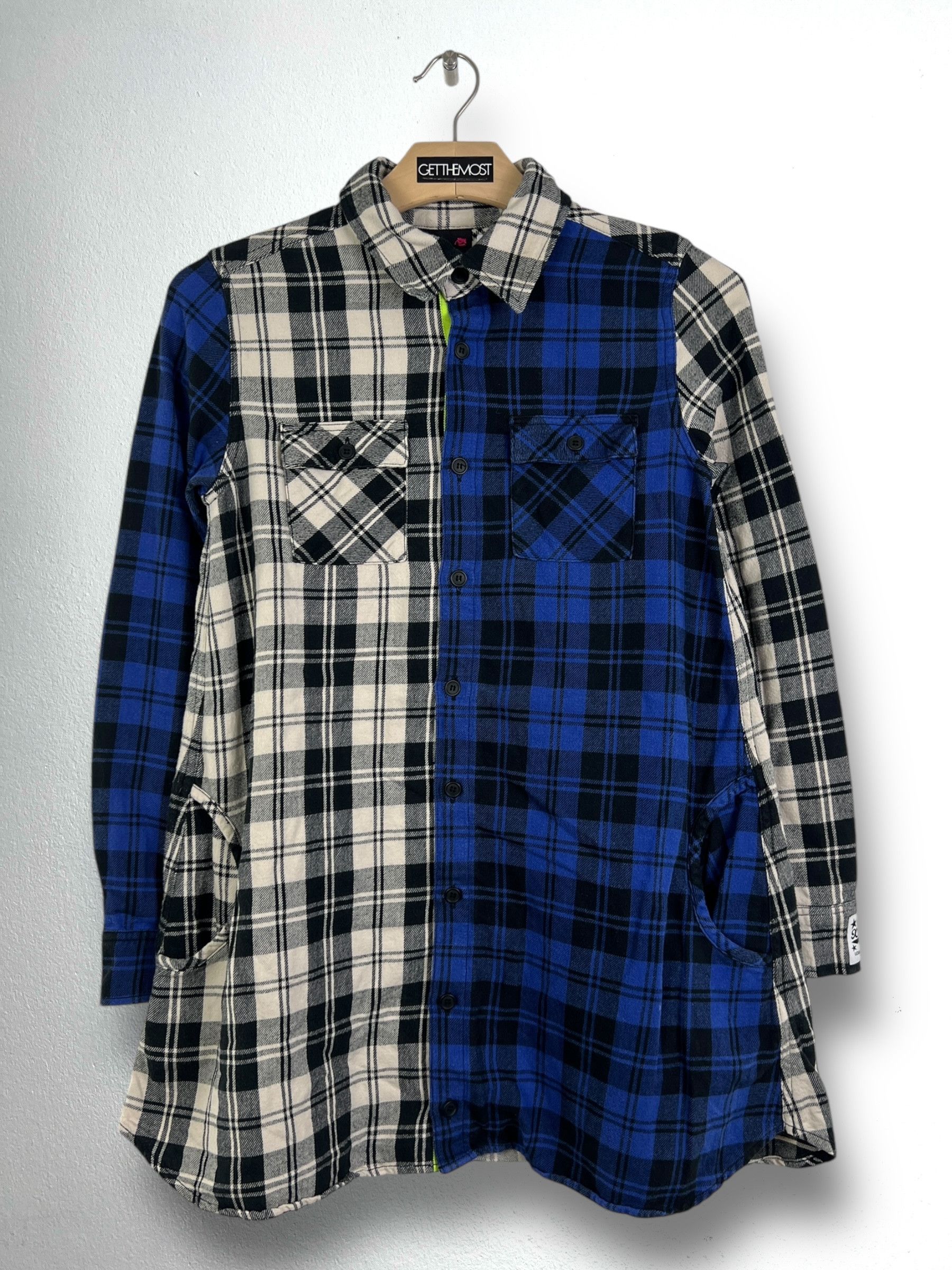 X-Girl X-Girl Two Tone Plaid Flannel Shirt (1) GTMPT944 Size XS / US 0-2 / IT 36-38 - 1 Thumbnail