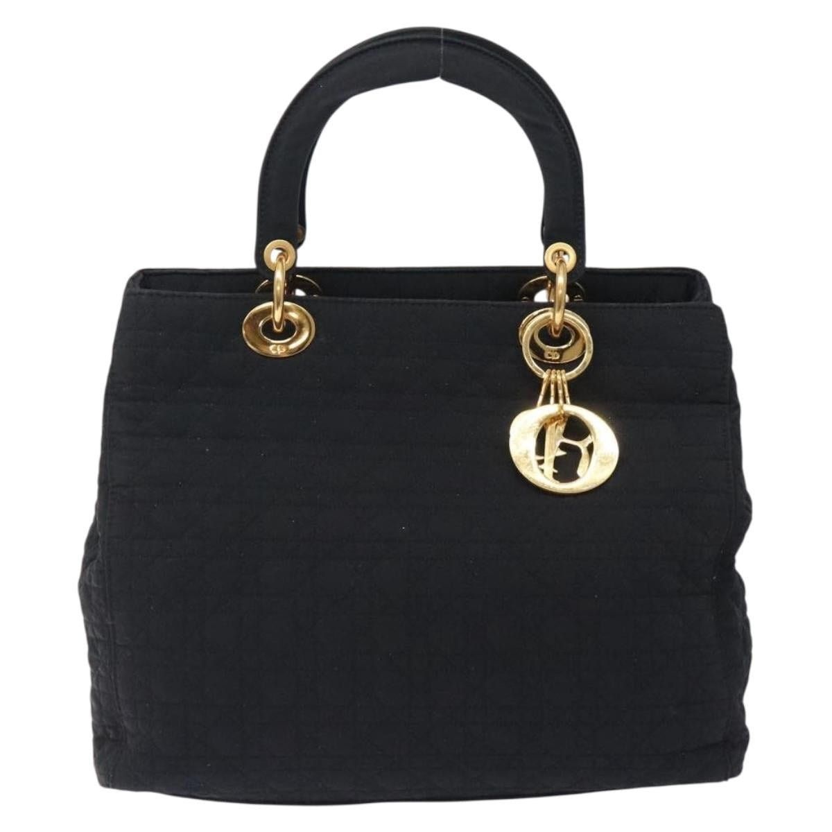 Dior DIOR Canage Hand Bag Nylon Black Gold Size ONE SIZE - 2 Thumbnail