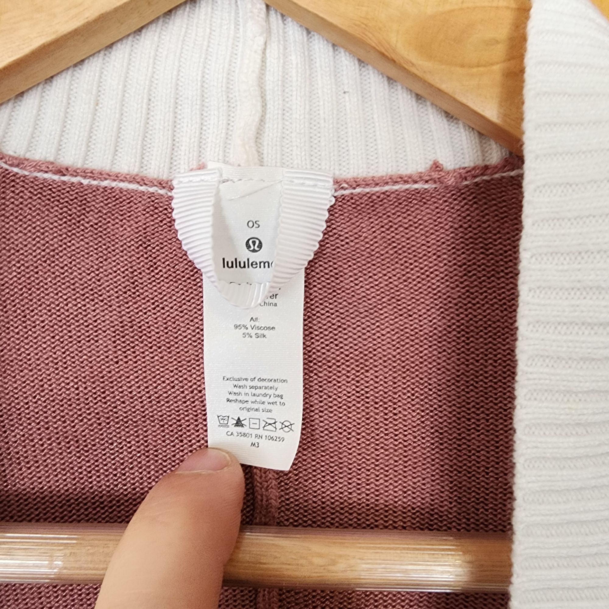 Lululemon Lululemon Hatha Wrap O/S Quicksand Misty Pink Wht Heathered Size ONE SIZE - 3 Thumbnail