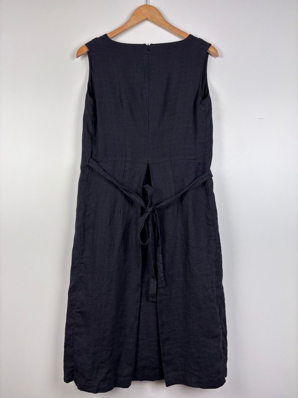 Garment Reproduction of Workers Garment Reproduction Of Workers Linen Dress Black Size ~S Size ONE SIZE - 5 Thumbnail