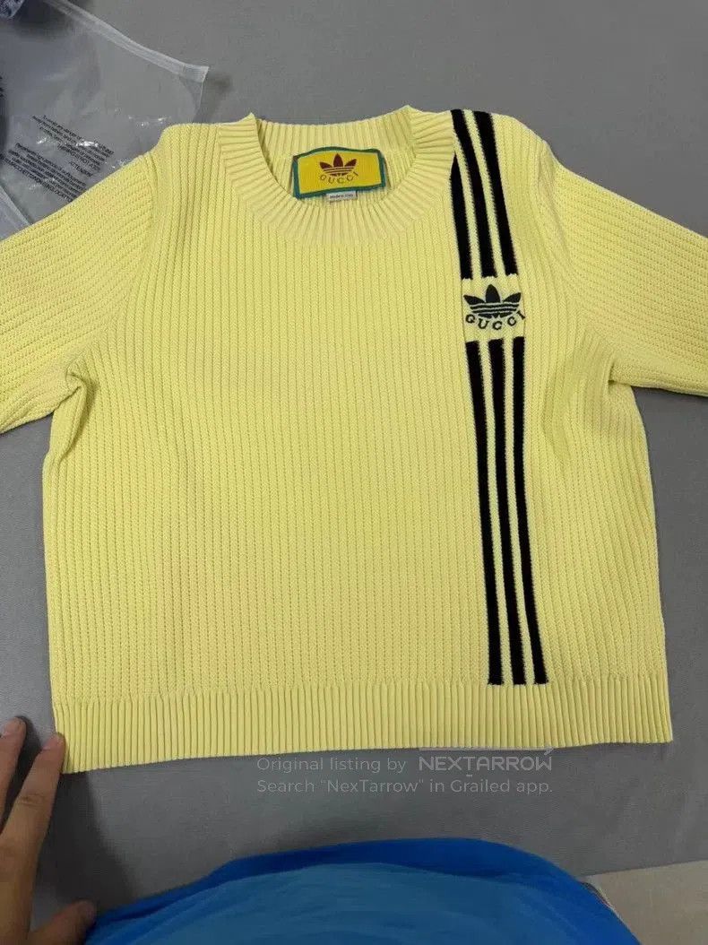 Gucci Gucci x Adidas Yellow Knit Sweater . Size US S / EU 44-46 / 1 - 1 Thumbnail