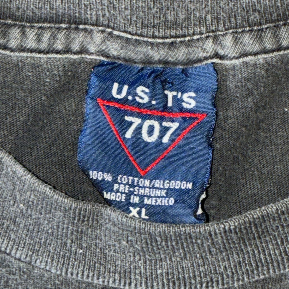 707 Only The Paranoid Survive faded black tee shirt Size US XL / EU 56 / 4 - 4 Thumbnail