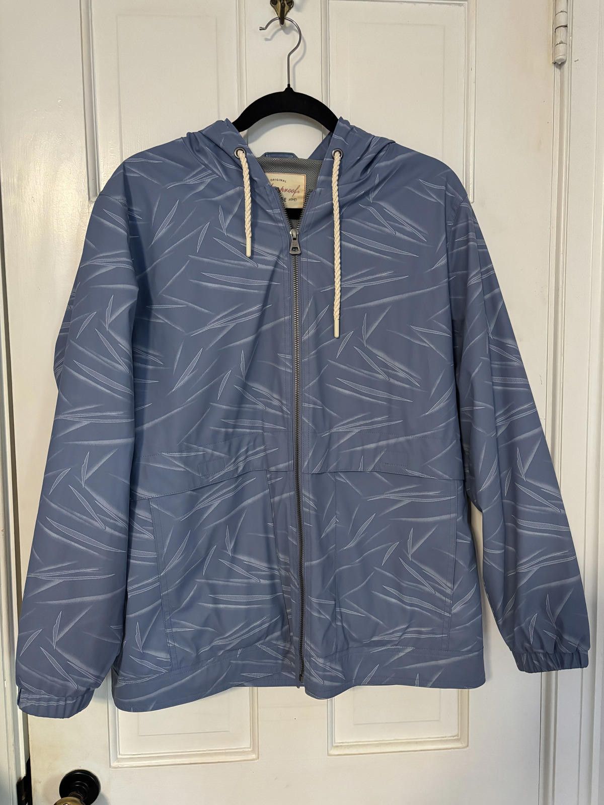 Weatherproof Weatherproof Vintage Blue Patterned Rain Jacket with Hood Size S / US 4 / IT 40 - 1 Thumbnail
