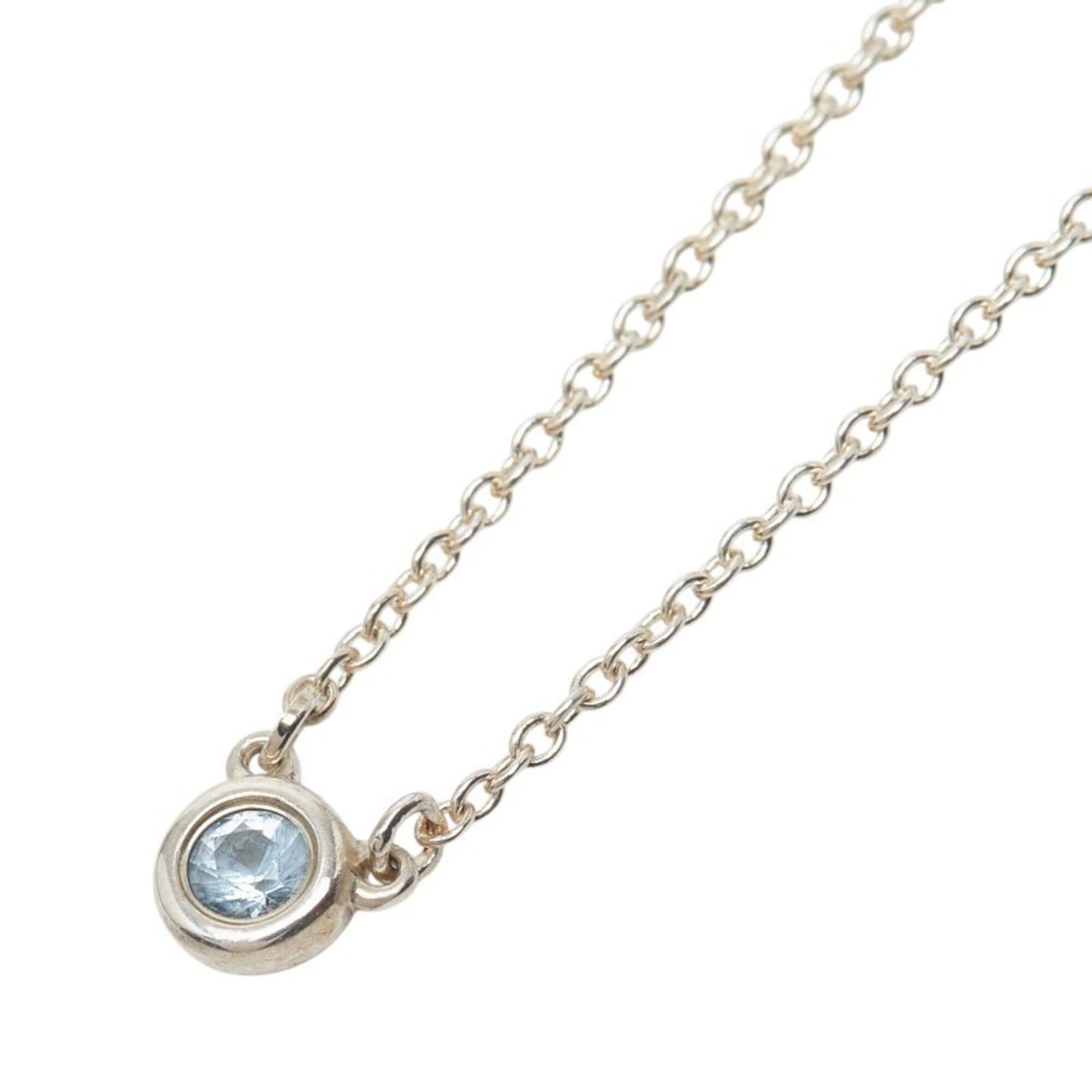 Tiffany & Co. Tiffany & Co. by the Yard Aquamarine Pendant Necklace, Aquamarine, SV925 Silver, Women's. Size ONE SIZE - 1 Thumbnail