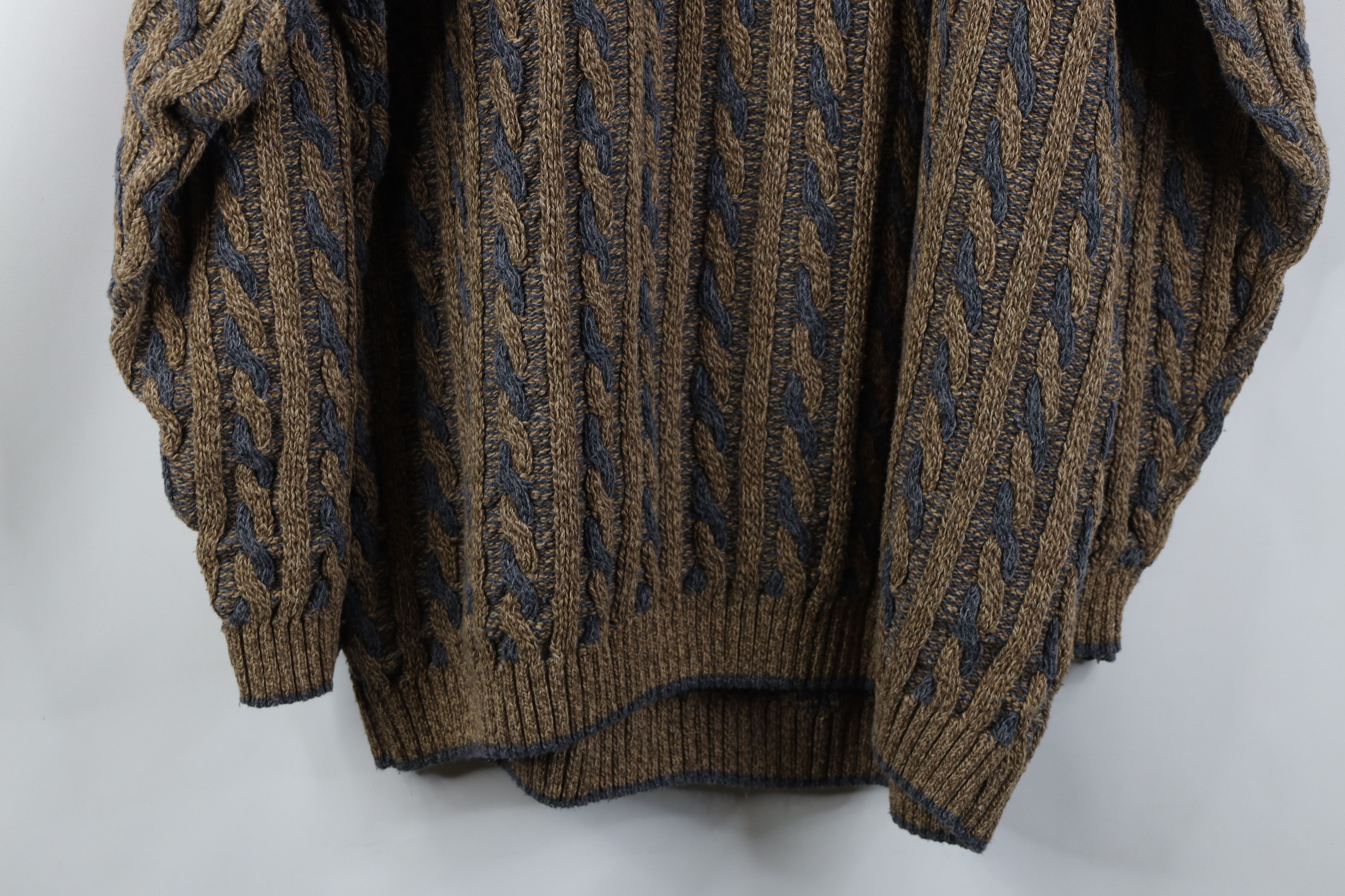 Vintage Vintage 90s Streetwear Cable Knit Crewneck Sweater USA Size US XL / EU 56 / 4 - 10 Thumbnail