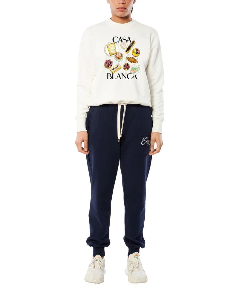 Casablanca Cream Patisseries Logo Oversized Sweatshirt Size XXS / US 00 / IT 34 - 3 Thumbnail