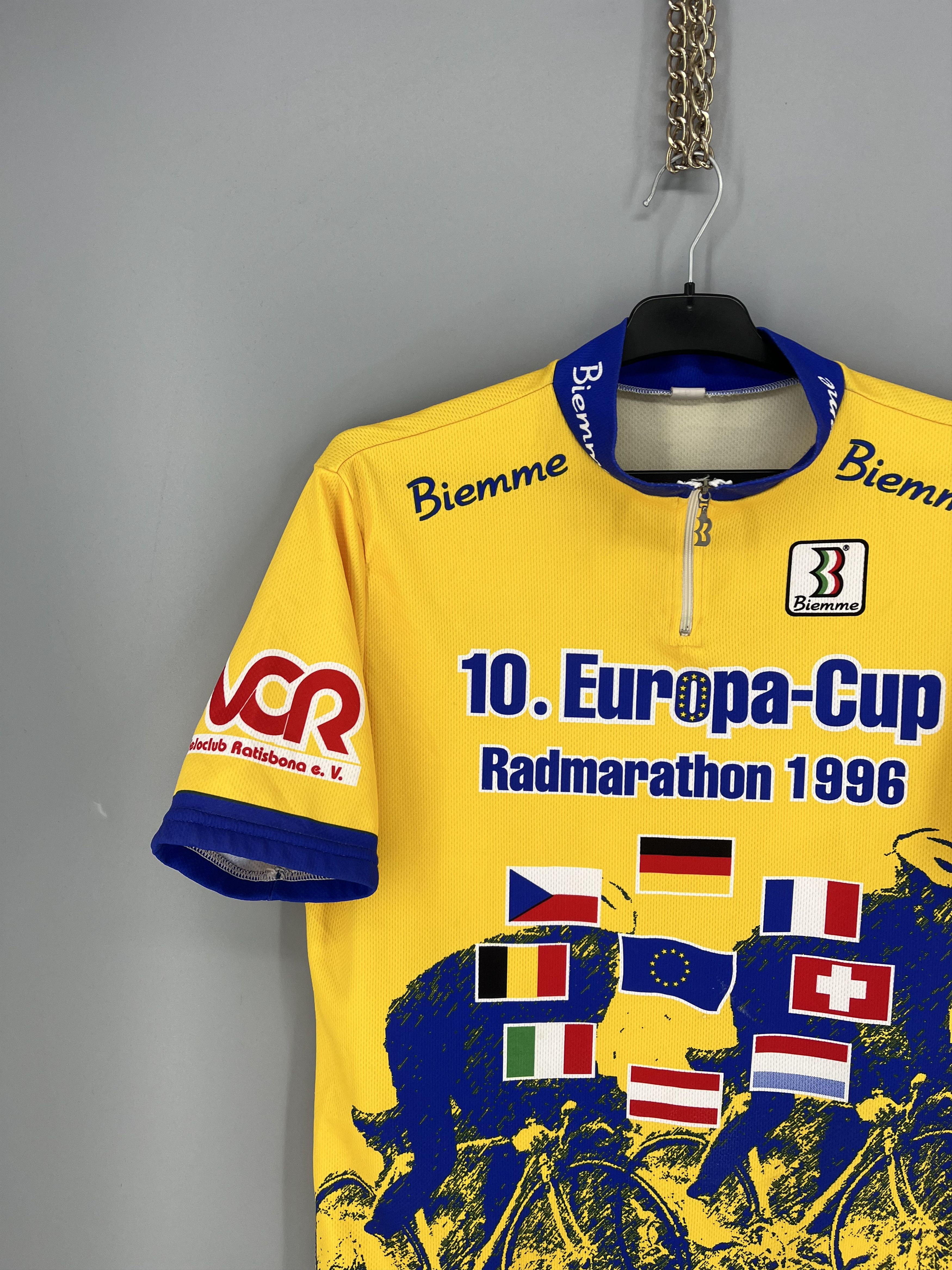 Vintage Vintage Biemme Europa-Cup 1996 Cycling Jersey Shirt Italy Size US XXL / EU 58 / 5 - 4 Thumbnail