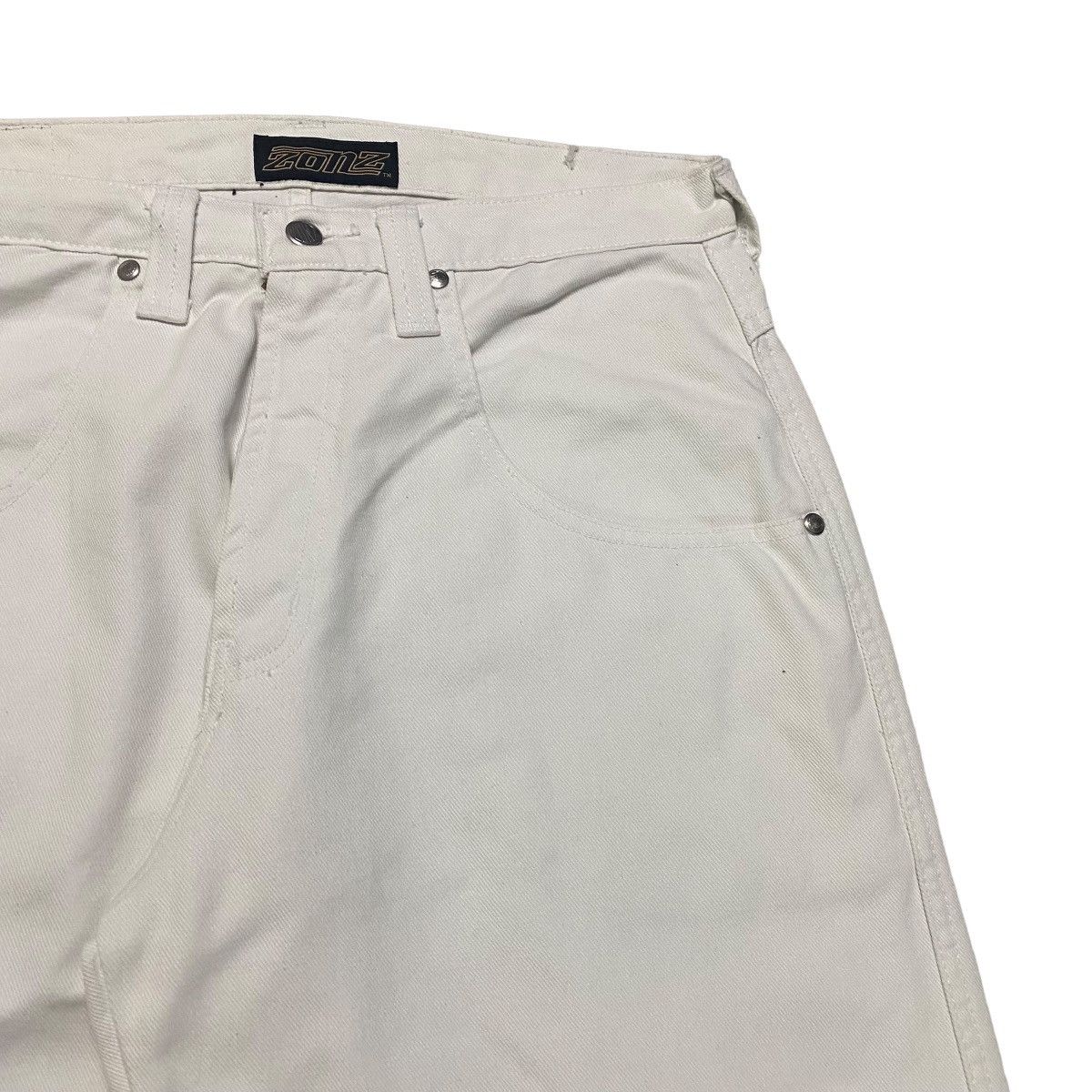 Vintage Vintage ZONZ White Denim Baggy Wide Leg Pants Size US 32 / EU 48 - 4 Thumbnail