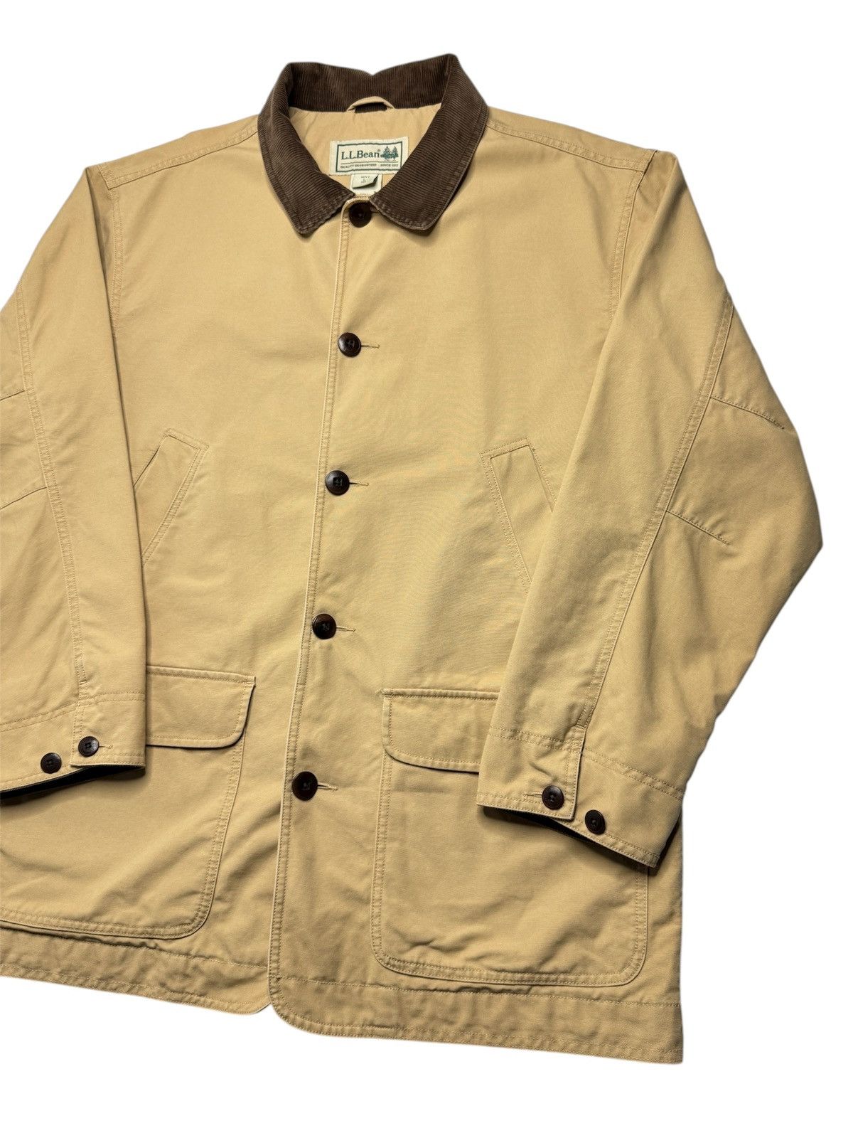 L.L. Bean LL Bean Tan Brown Corduroy Chore Jacket Coat Size US L / EU 52-54 / 3 - 4 Thumbnail