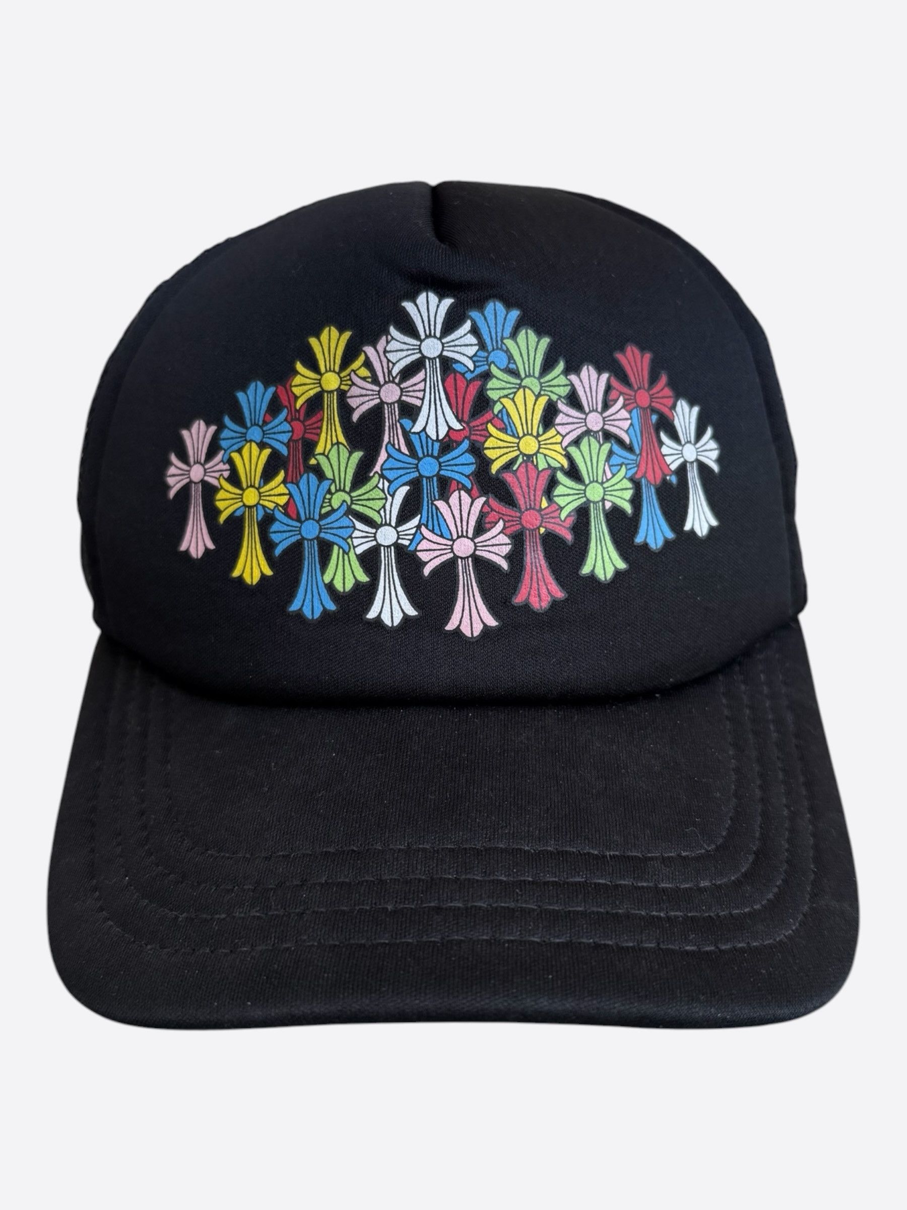 Chrome Hearts Chrome Hearts Black Multicolor Cross Trucker Hat Size ONE SIZE - 1 Thumbnail
