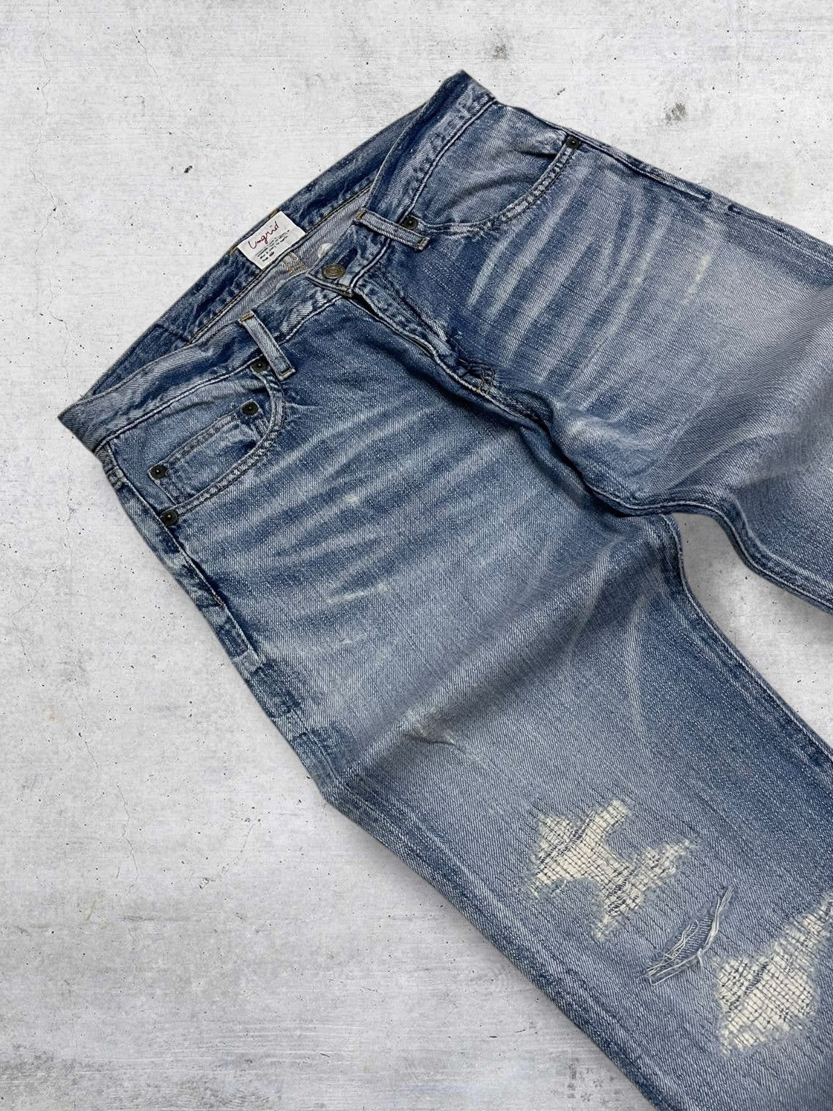 Japanese Brand VINTAGE UNGRID OG 90S JAPAN DESIGNER RIPPED GRUNGE DENIM Size US 30 / EU 46 - 7 Thumbnail