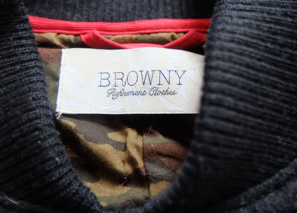Japanese Brand Browny New York Wool Varsity Bomber Jacket Size US M / EU 48-50 / 2 - 2 Thumbnail