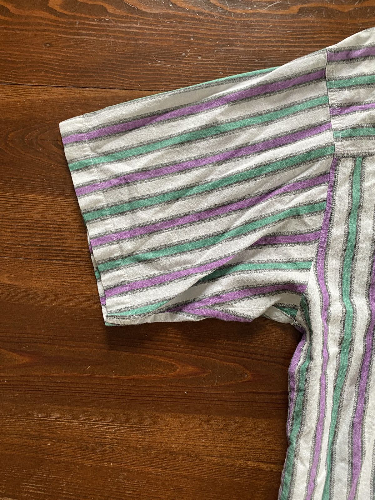 Dockers × Vintage Vintage ‘92 Dockers Oversized Stripe Short Sleeve Button Up Size US M / EU 48-50 / 2 - 18 Thumbnail