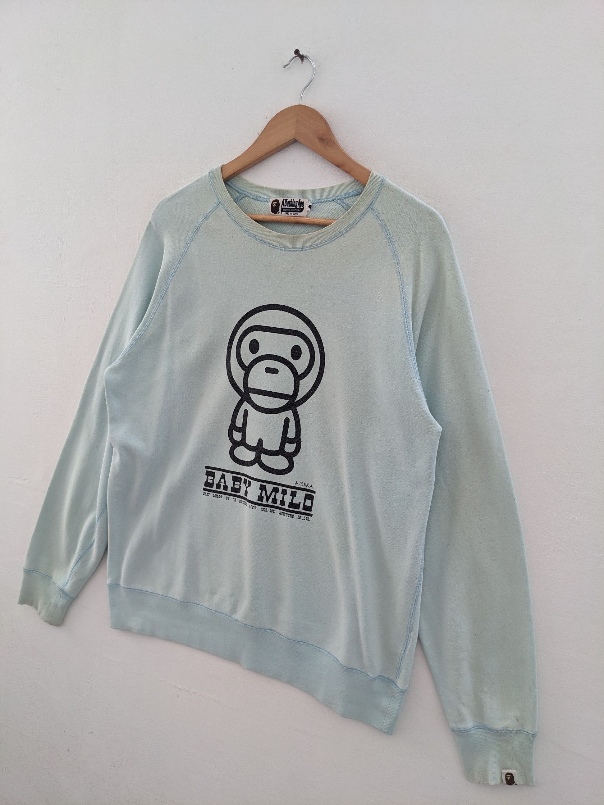Bape Baby Milo Crewneck Size US XL / EU 56 / 4 - 2 Thumbnail