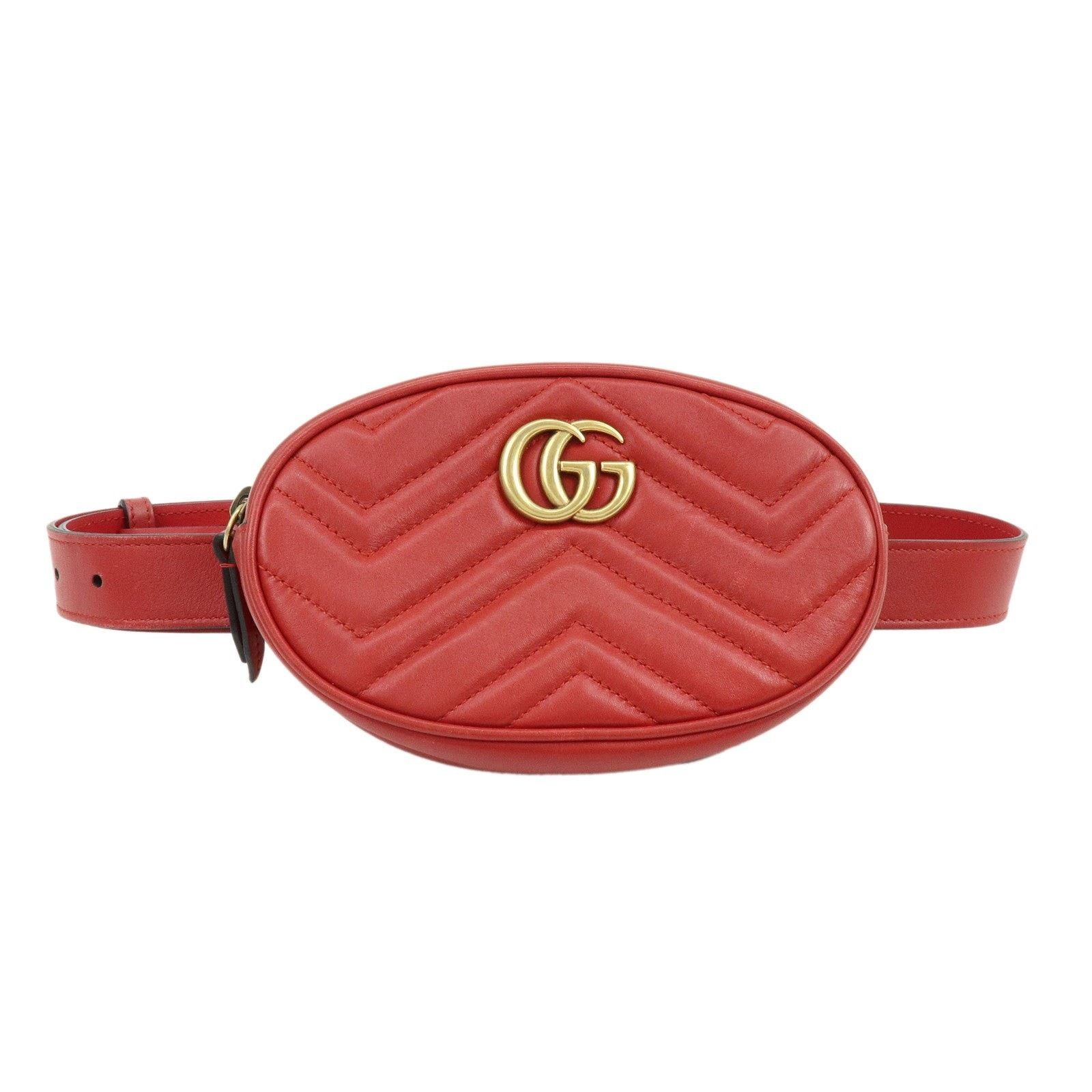 Gucci Gucci GG Marmont Matelasse Leather Belt Bag Red Size ONE SIZE - 1 Thumbnail